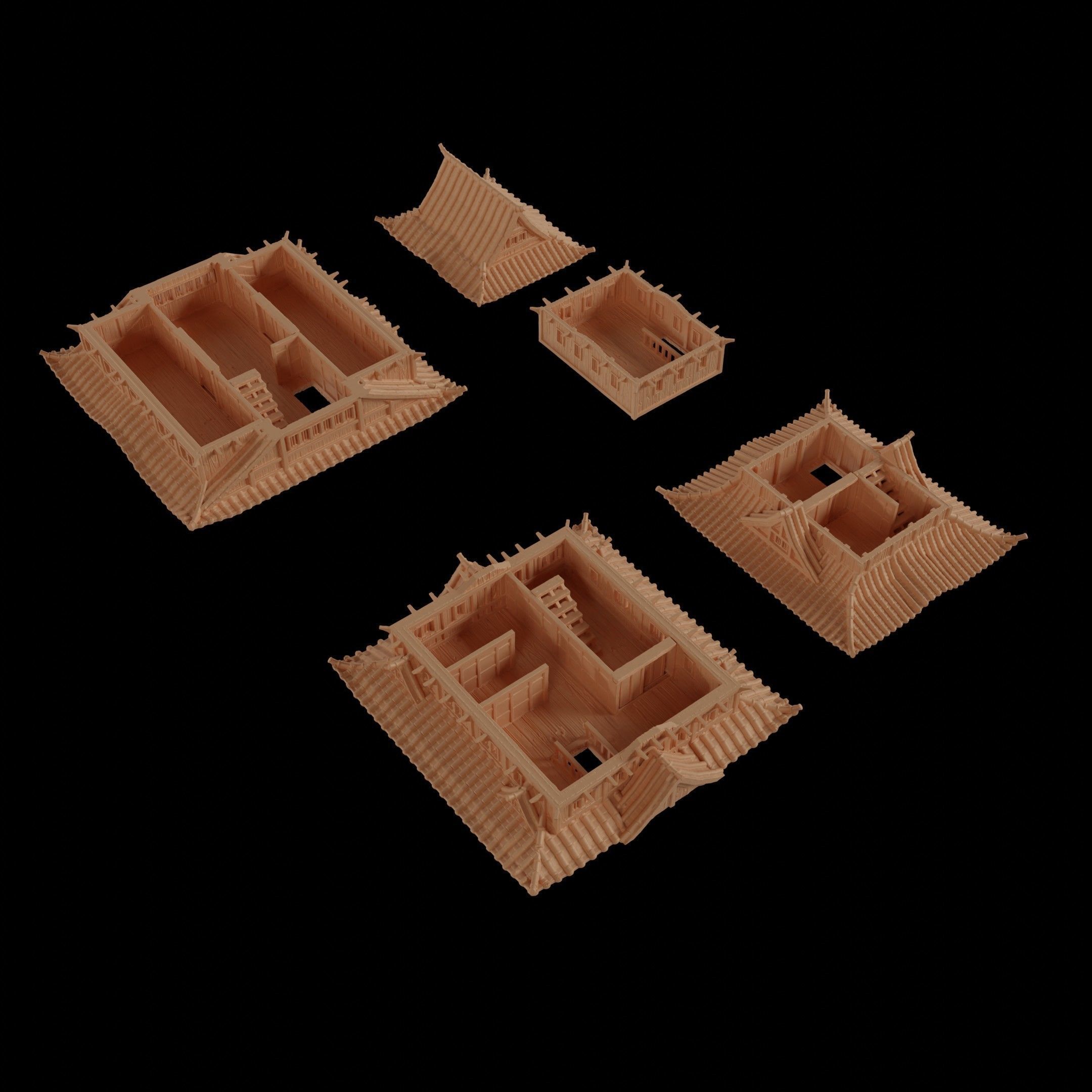 Samurai Castle  Tabletop Terrain 28 MM 3D print model_11