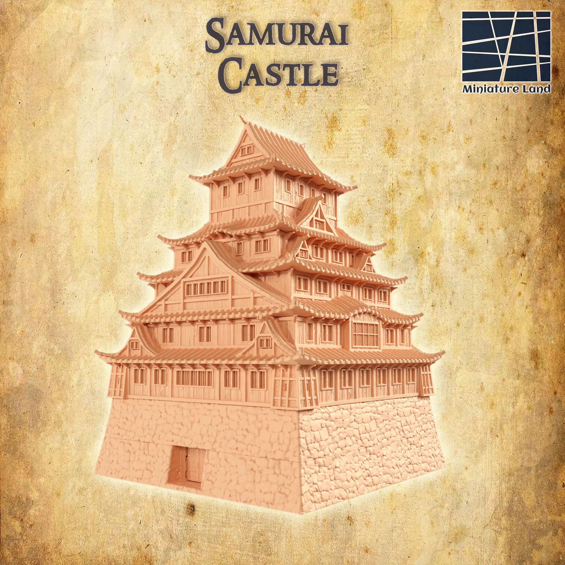 Samurai Castle  Tabletop Terrain 28 MM 3D print model_0