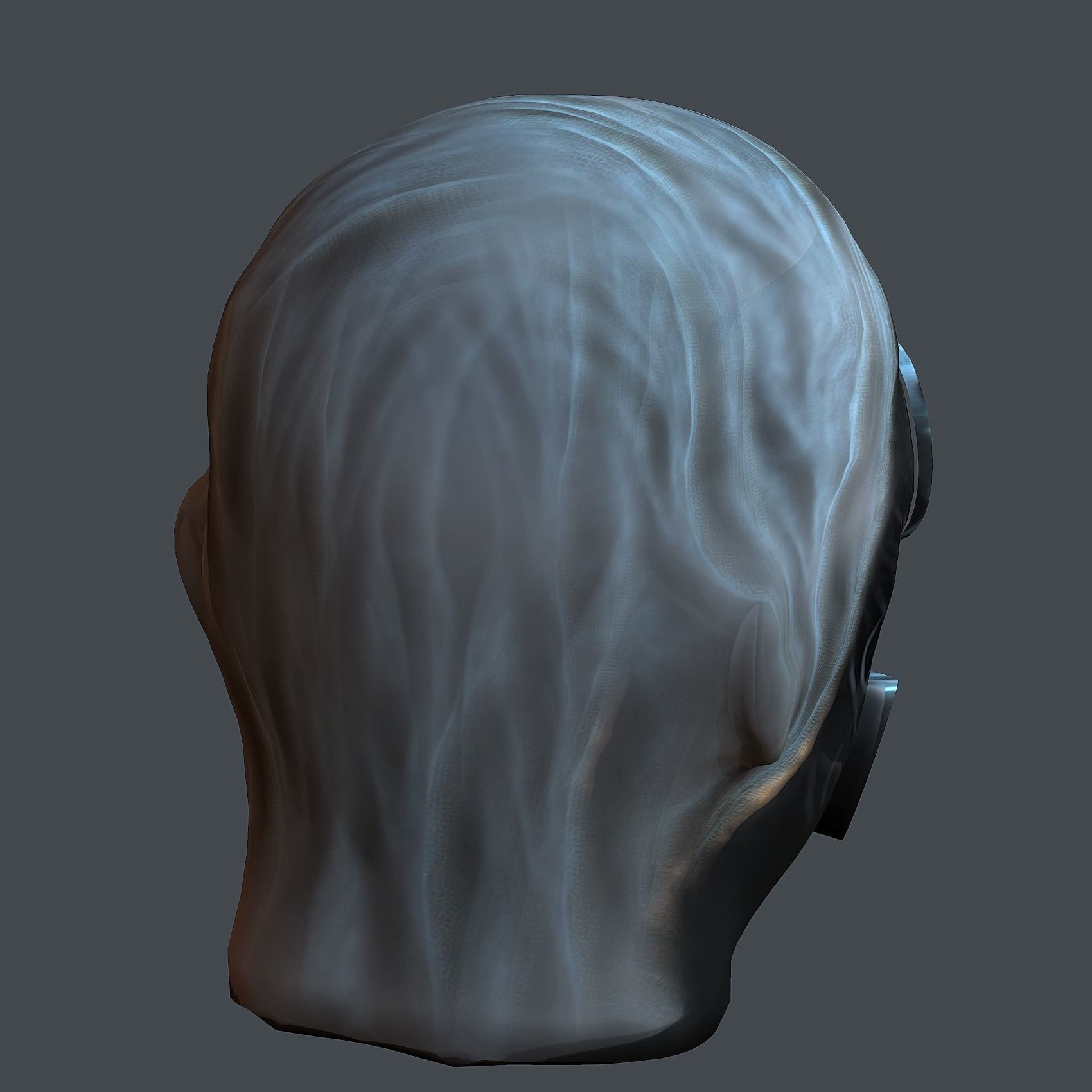 Gas mask helmet 3d model military combat fantasy cyborg Low-poly 3D model_11