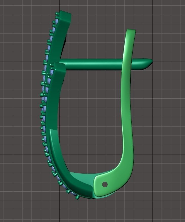 Earrings with diamonds 1 3D print model_8