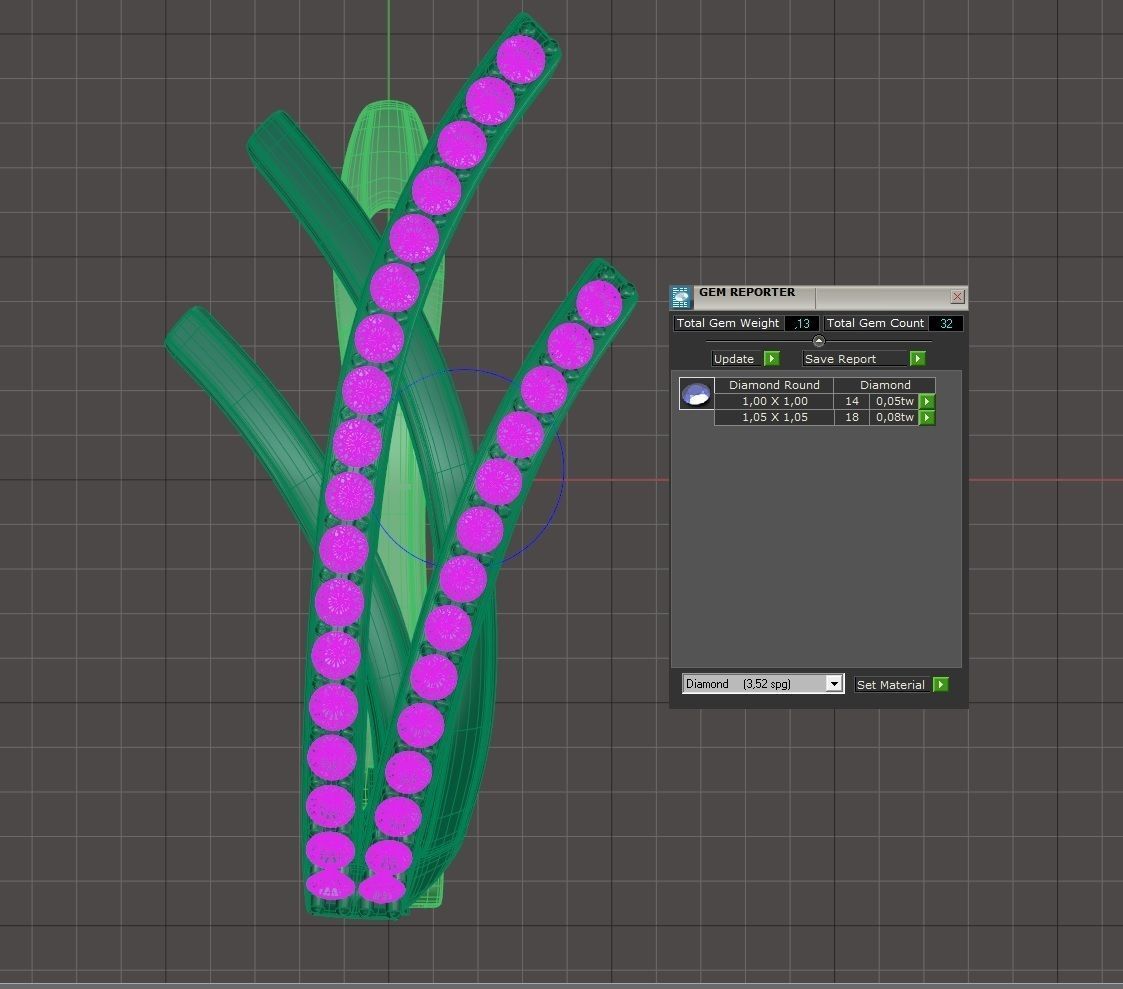 Earrings with diamonds 1 3D print model_11