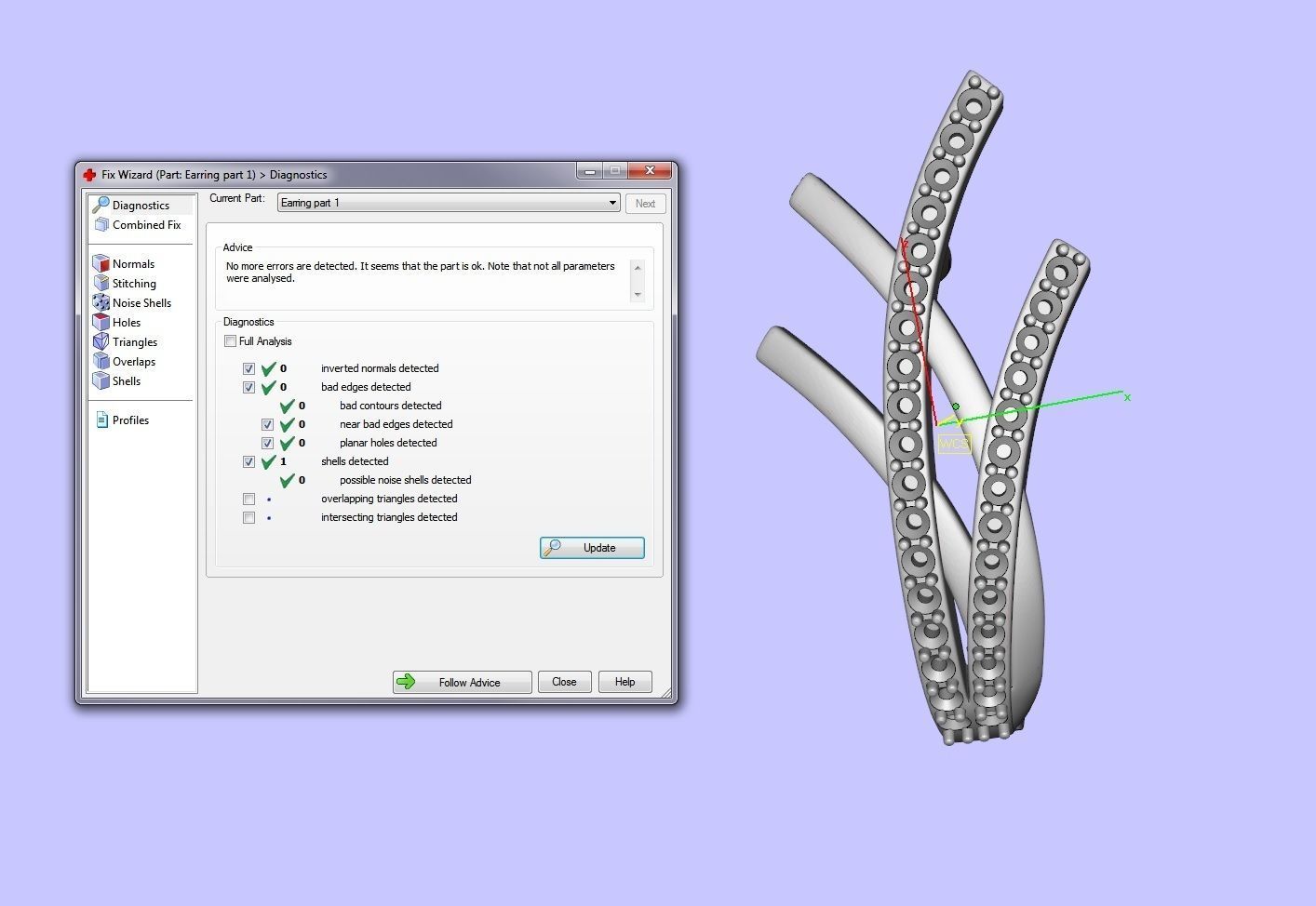 Earrings with diamonds 1 3D print model_4