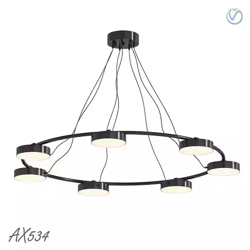 AX534 circular light fixture with six lights