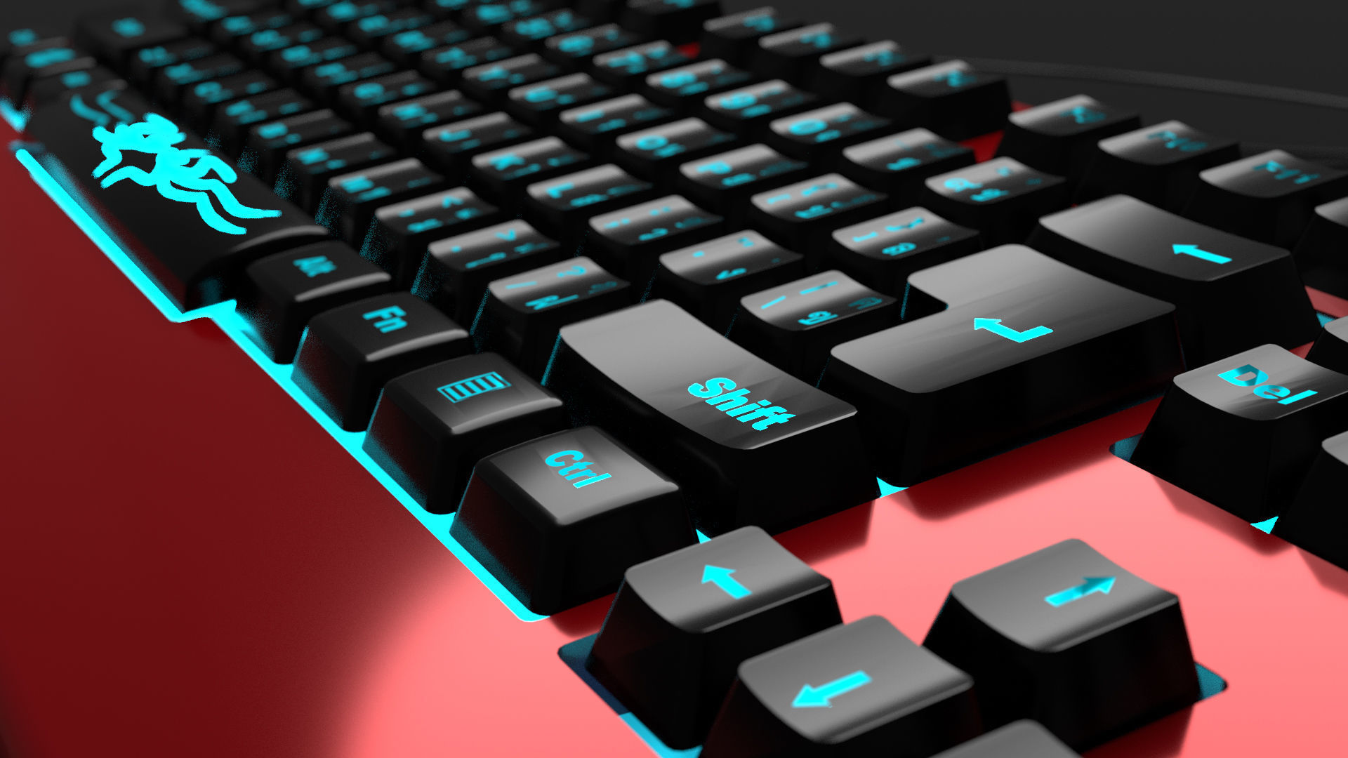RGB Keyboard 3D model_8