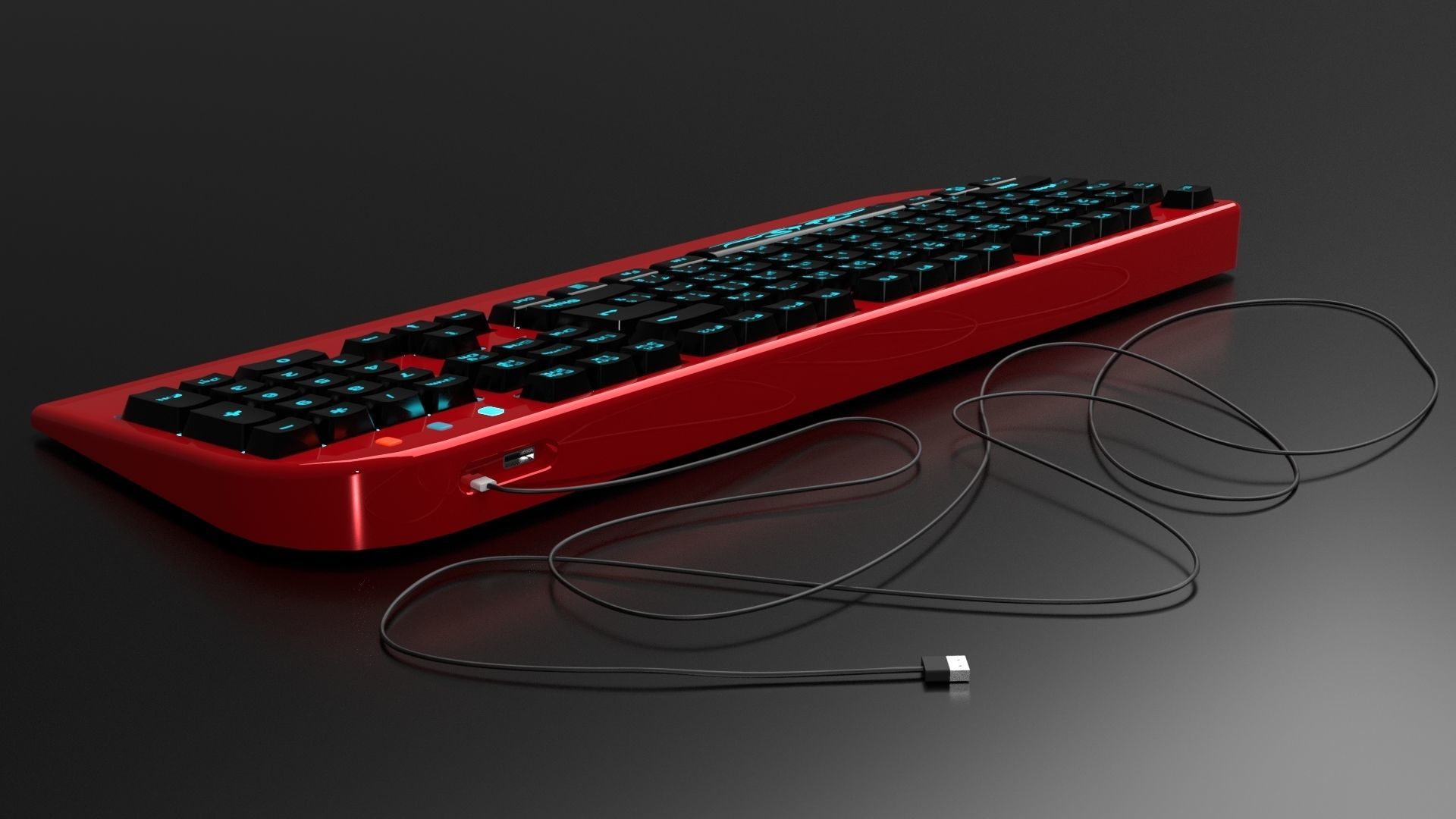 RGB Keyboard 3D model_5