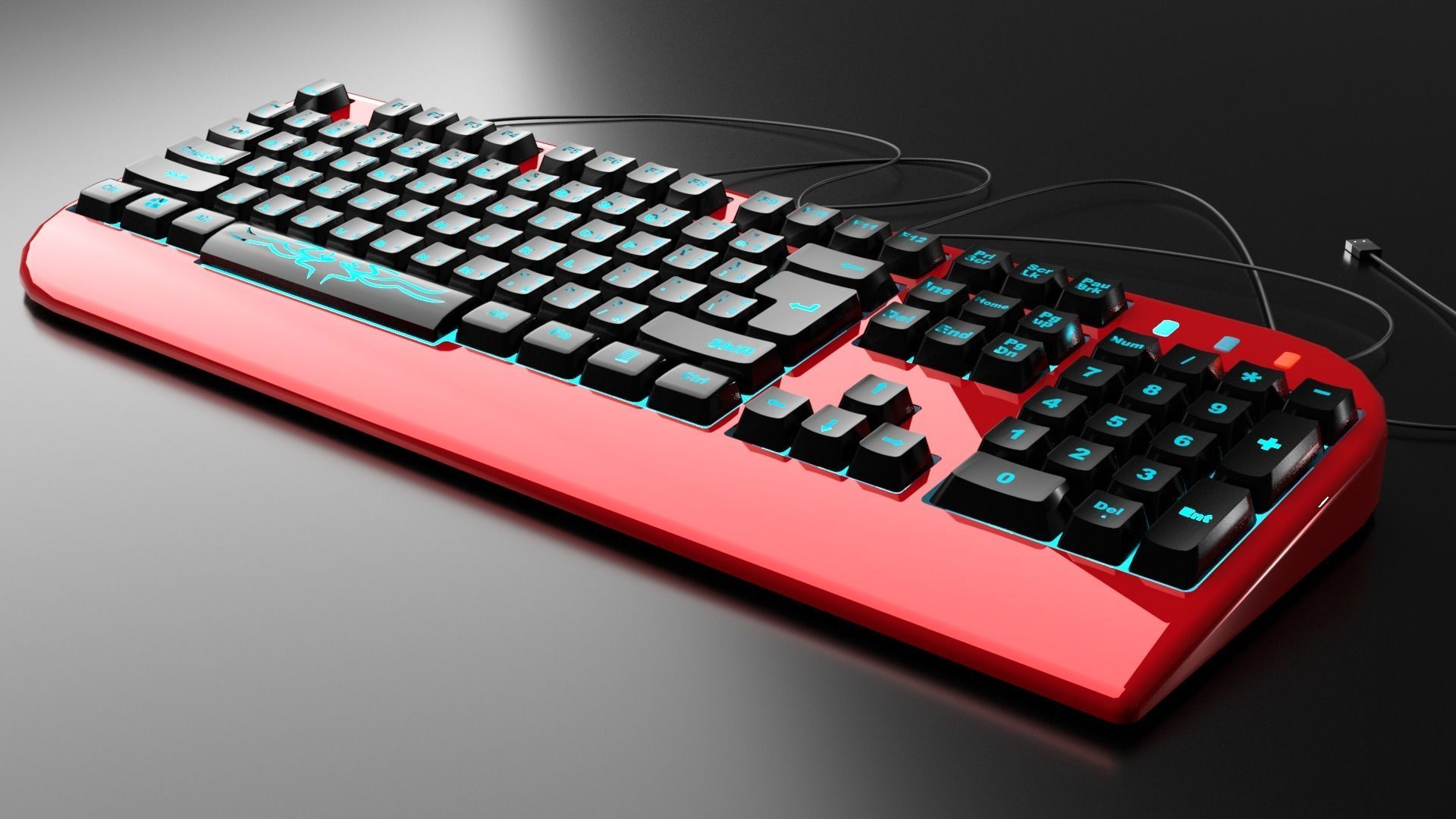 RGB Keyboard 3D model_10