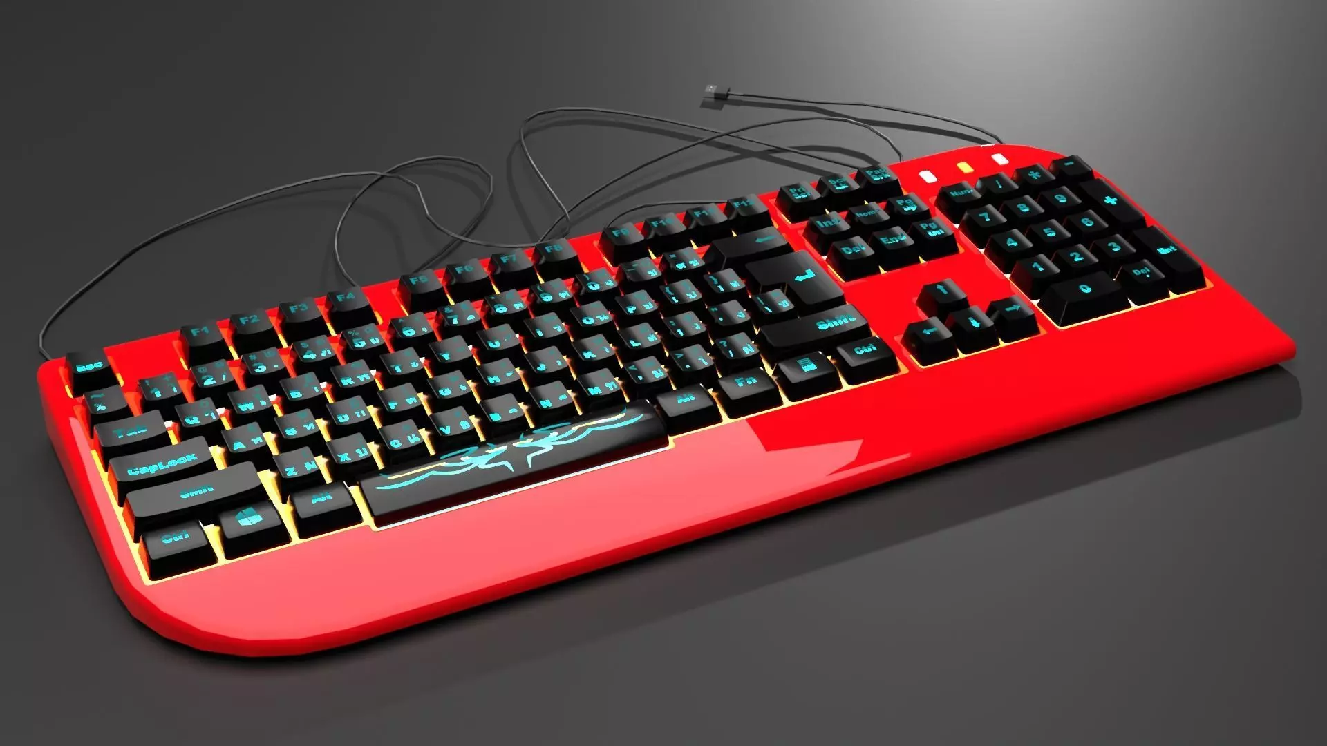 RGB Keyboard 3D model_0