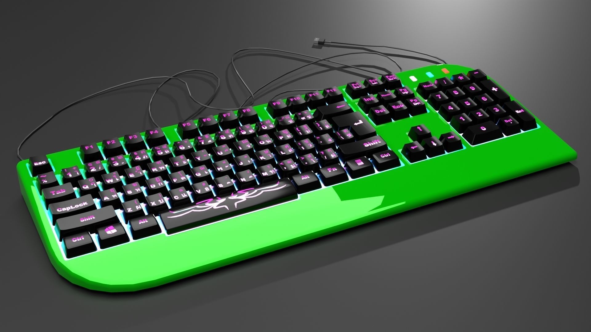 RGB Keyboard 3D model_3