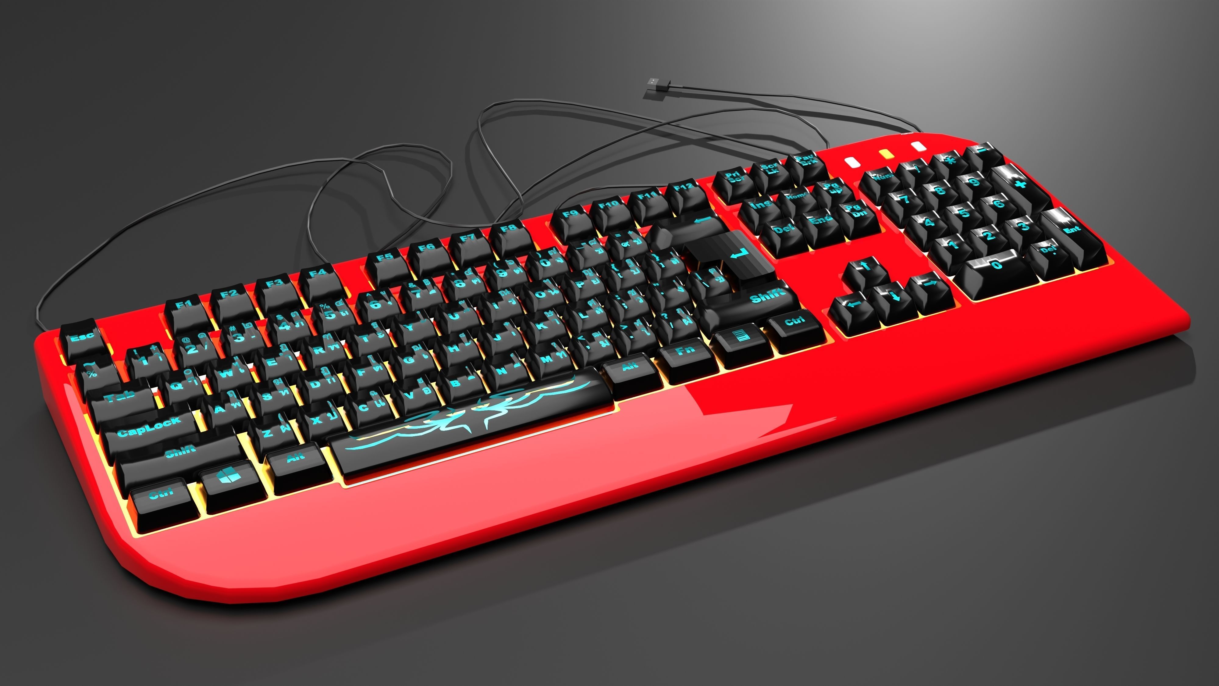RGB Keyboard 3D model_11