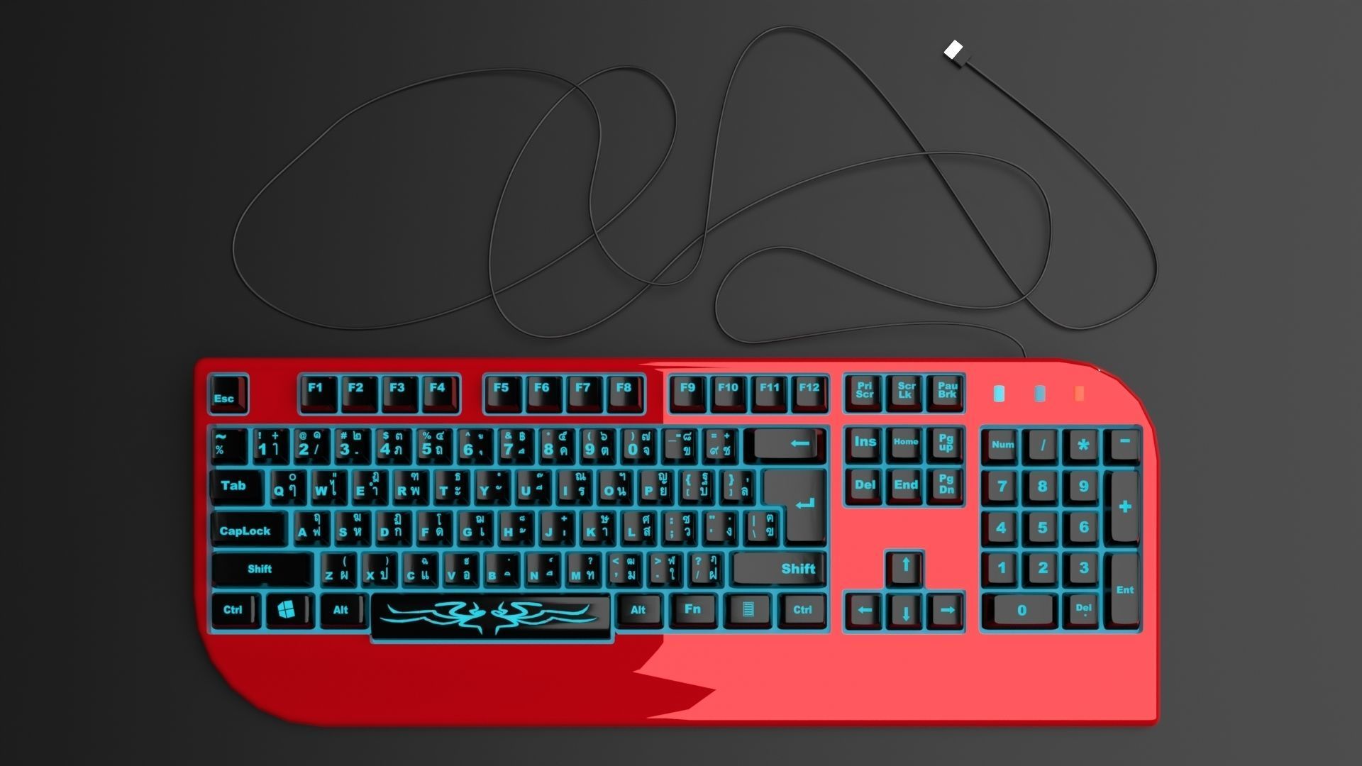 RGB Keyboard 3D model_4