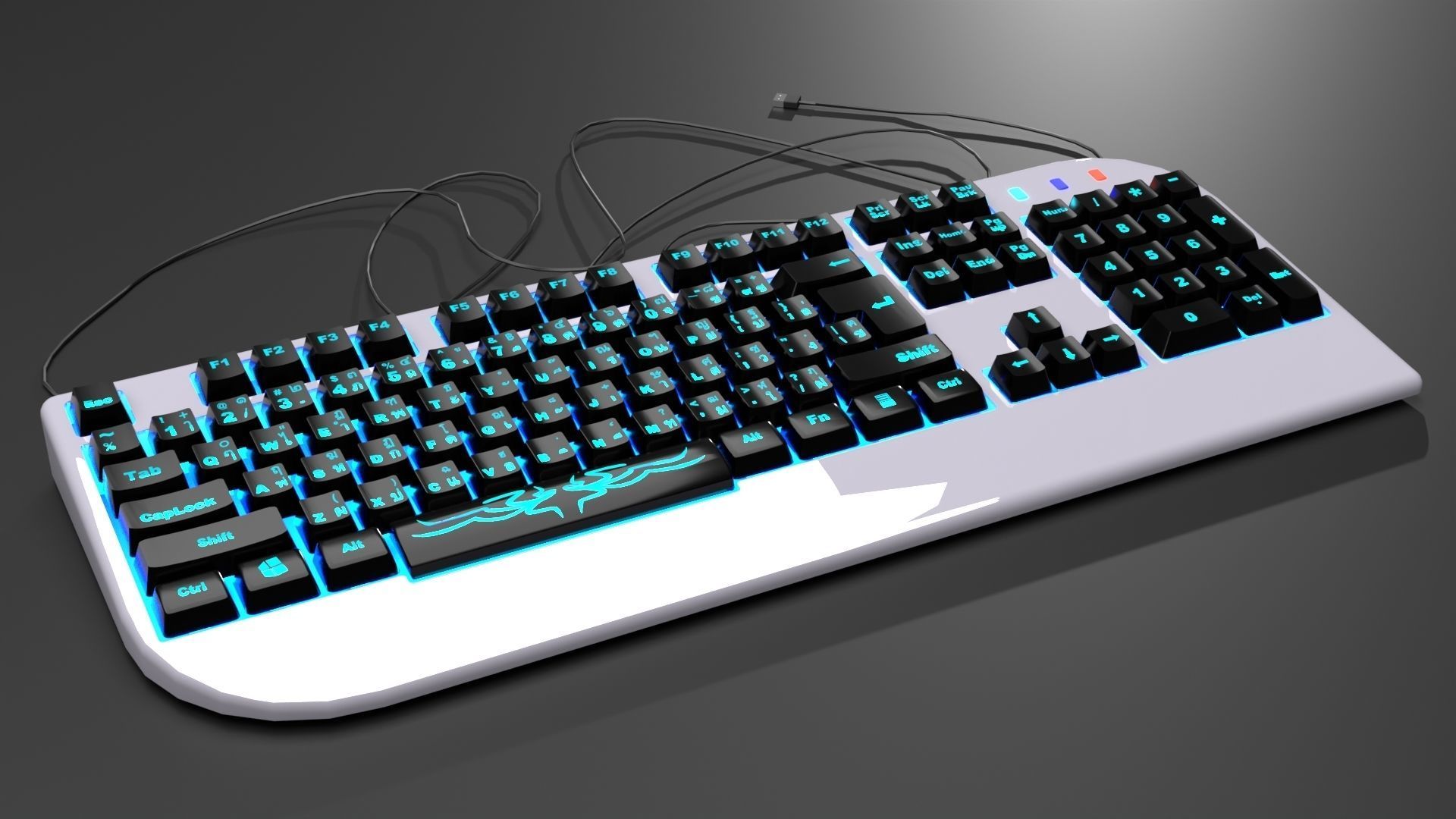 RGB Keyboard 3D model_2