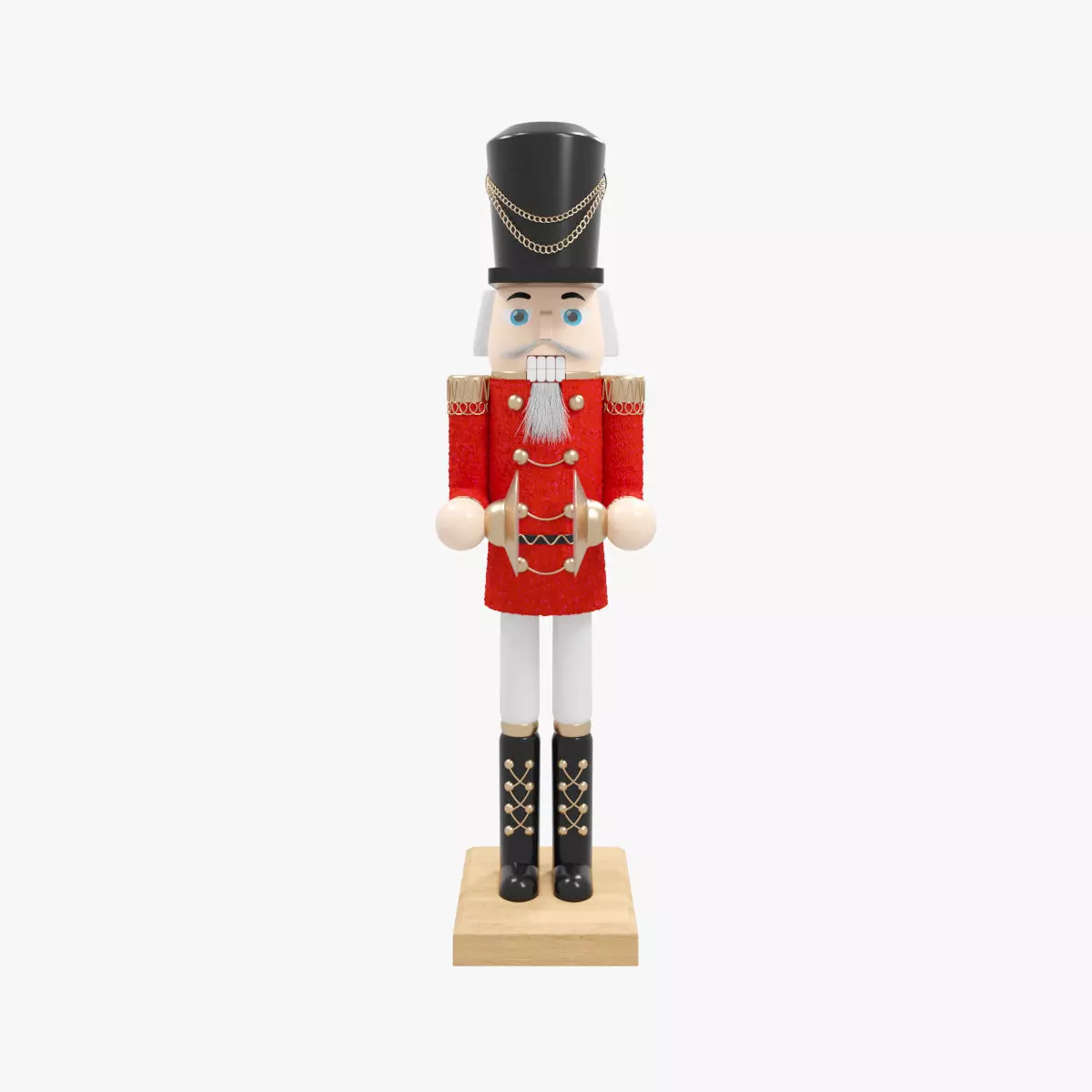 Nutcracker wooden 3D model_0