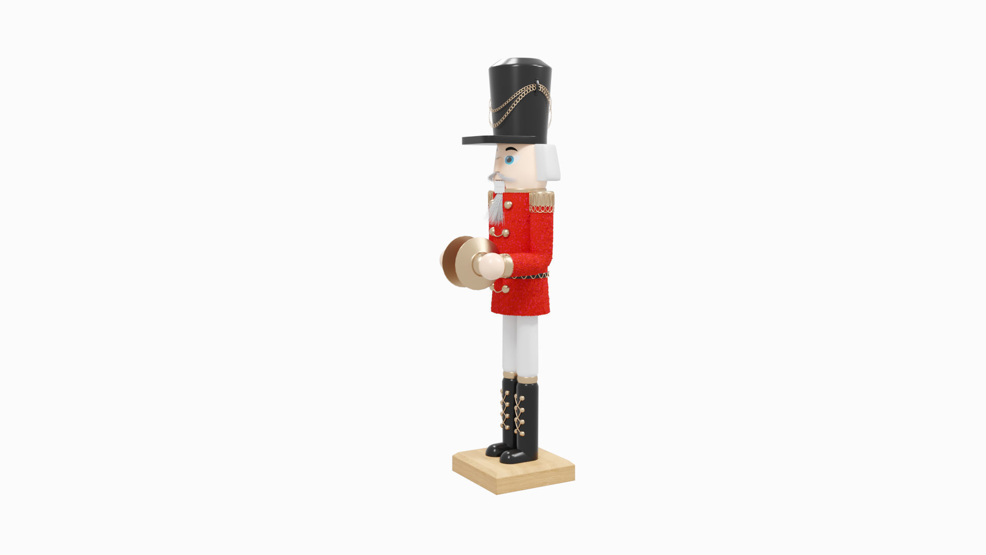 Nutcracker wooden 3D model_3