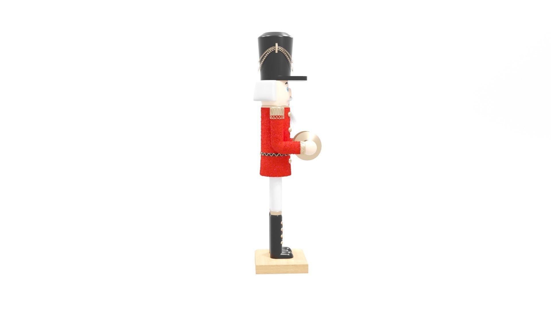 Nutcracker wooden 3D model_7