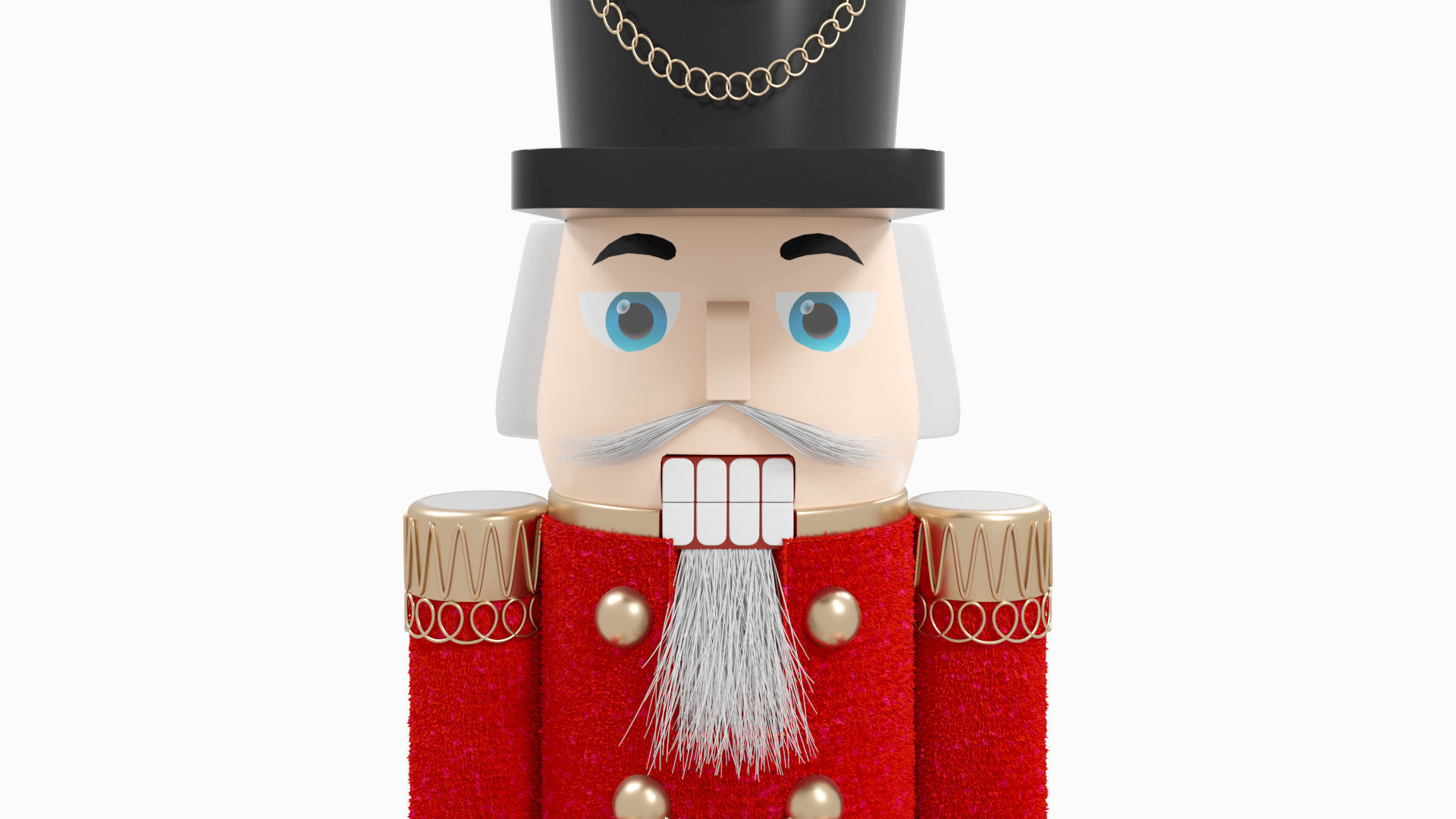 Nutcracker wooden 3D model_4