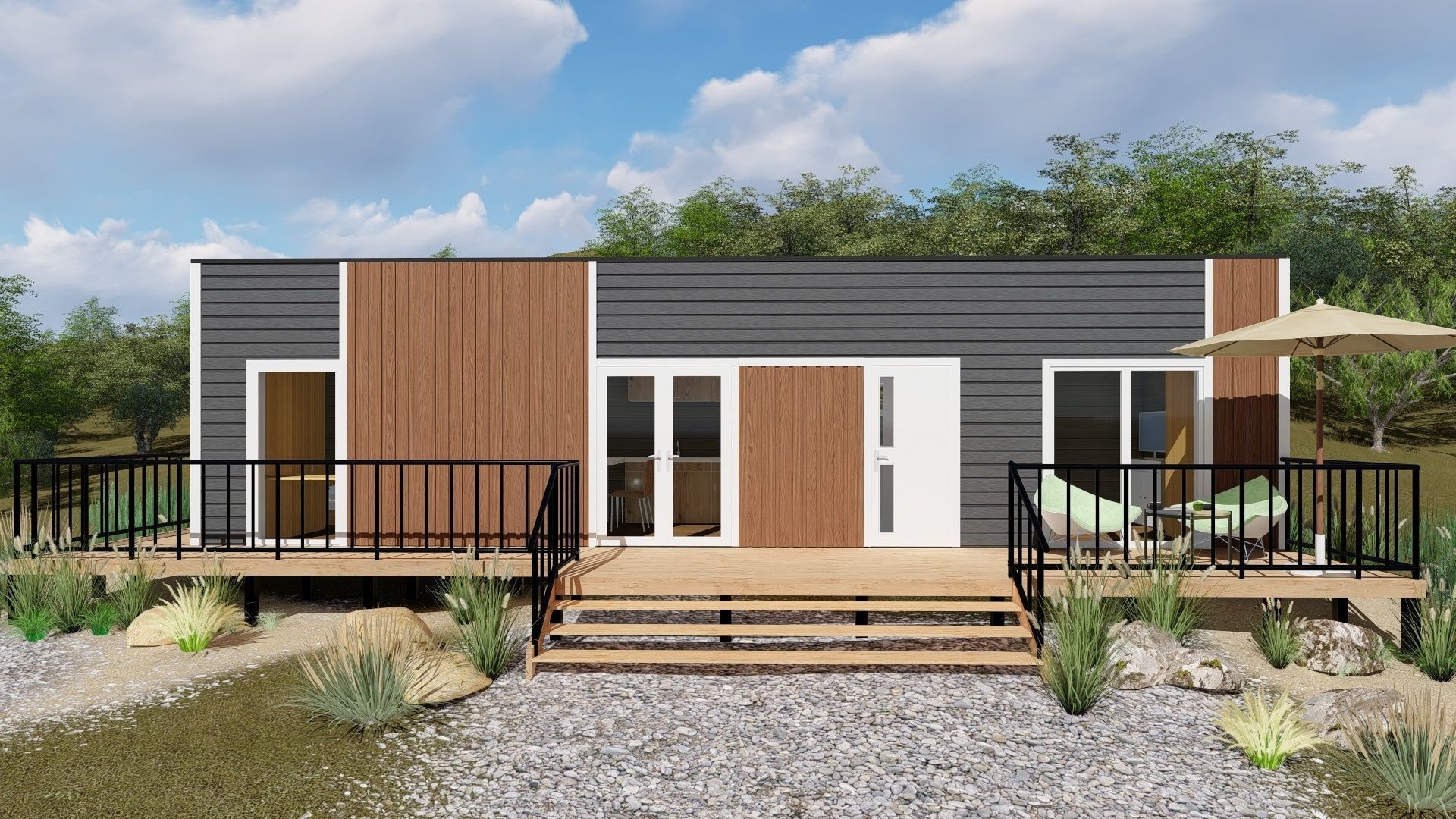 3D model of a modular house with 2 bedrooms 3D model_4