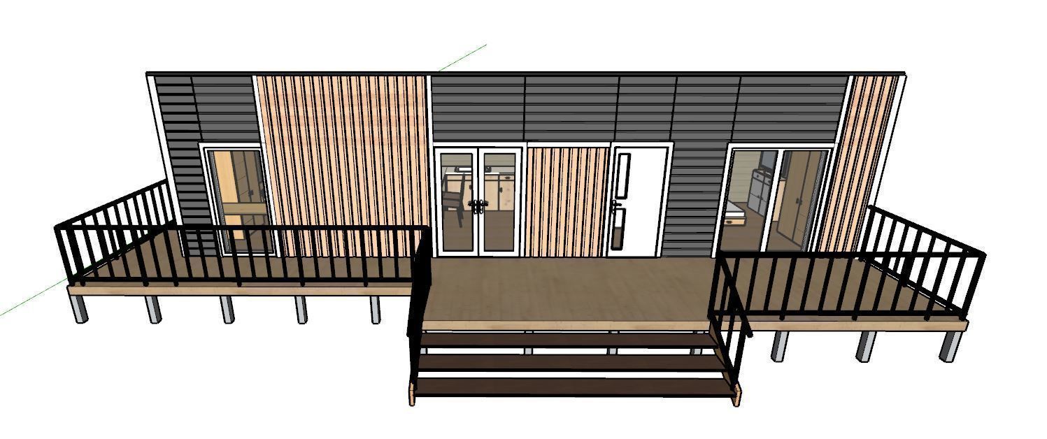3D model of a modular house with 2 bedrooms 3D model_7