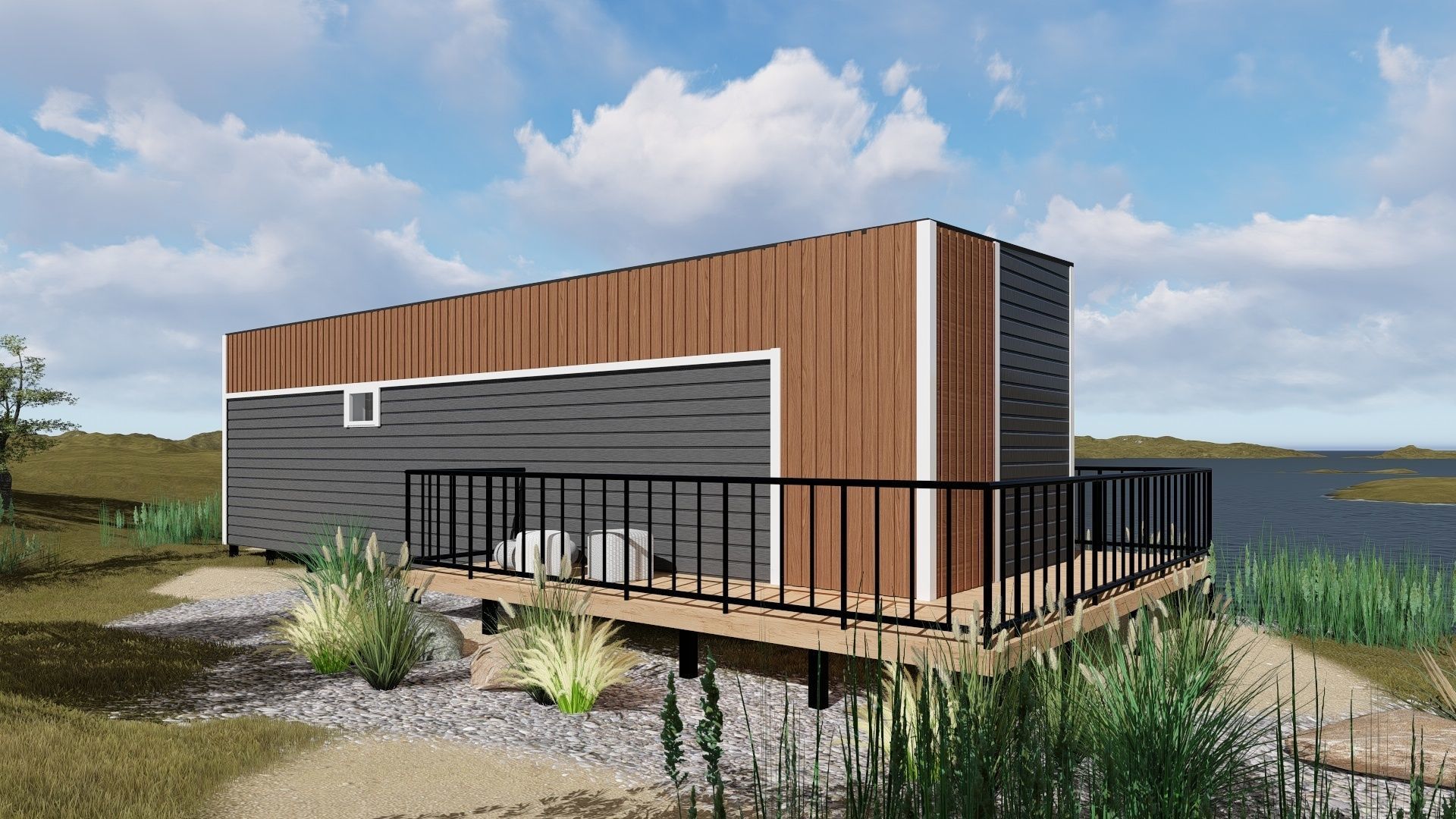 3D model of a modular house with 2 bedrooms 3D model_2