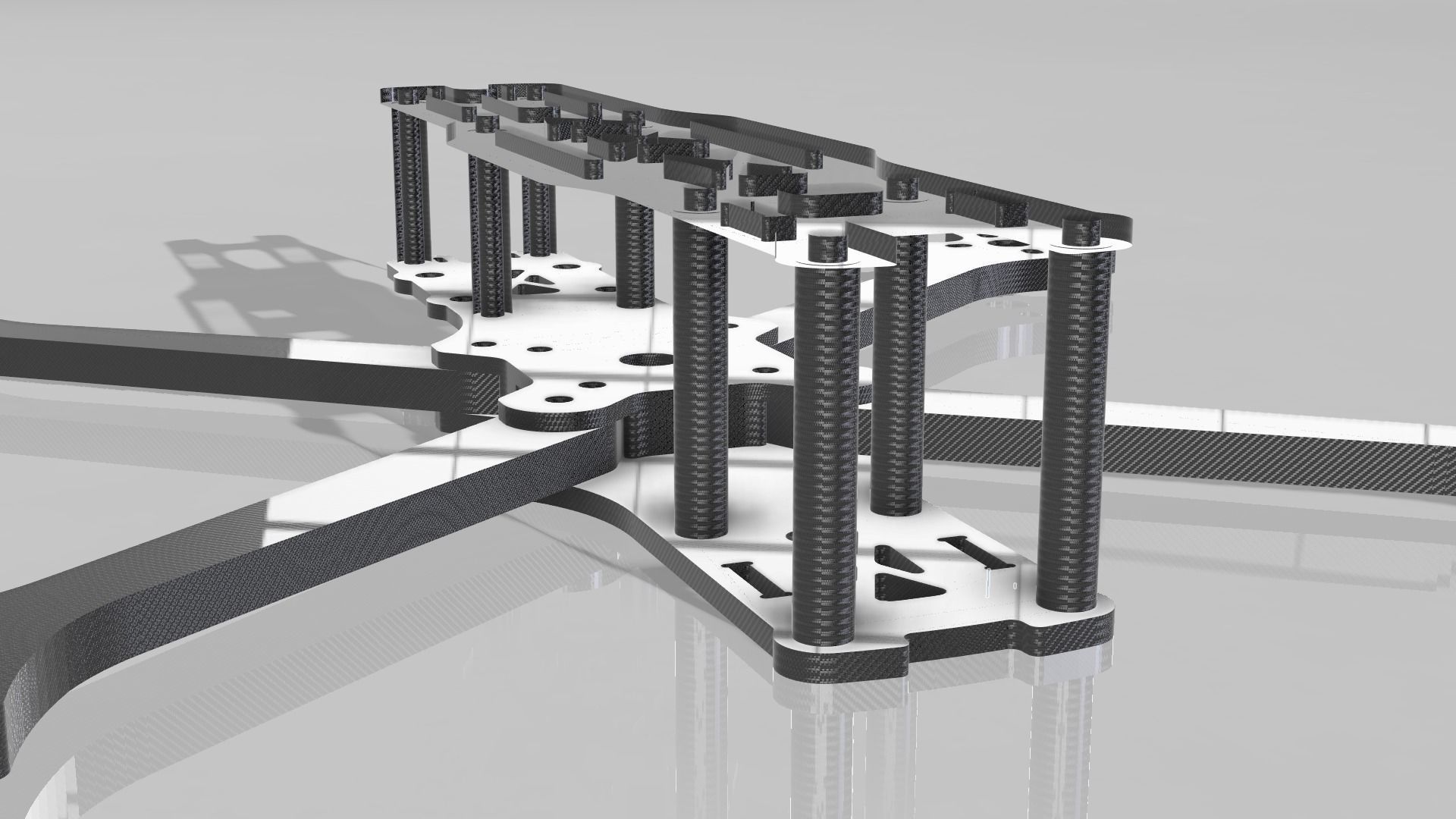Racing FPV Drone Frame 2 3D Printable 3D print model_3