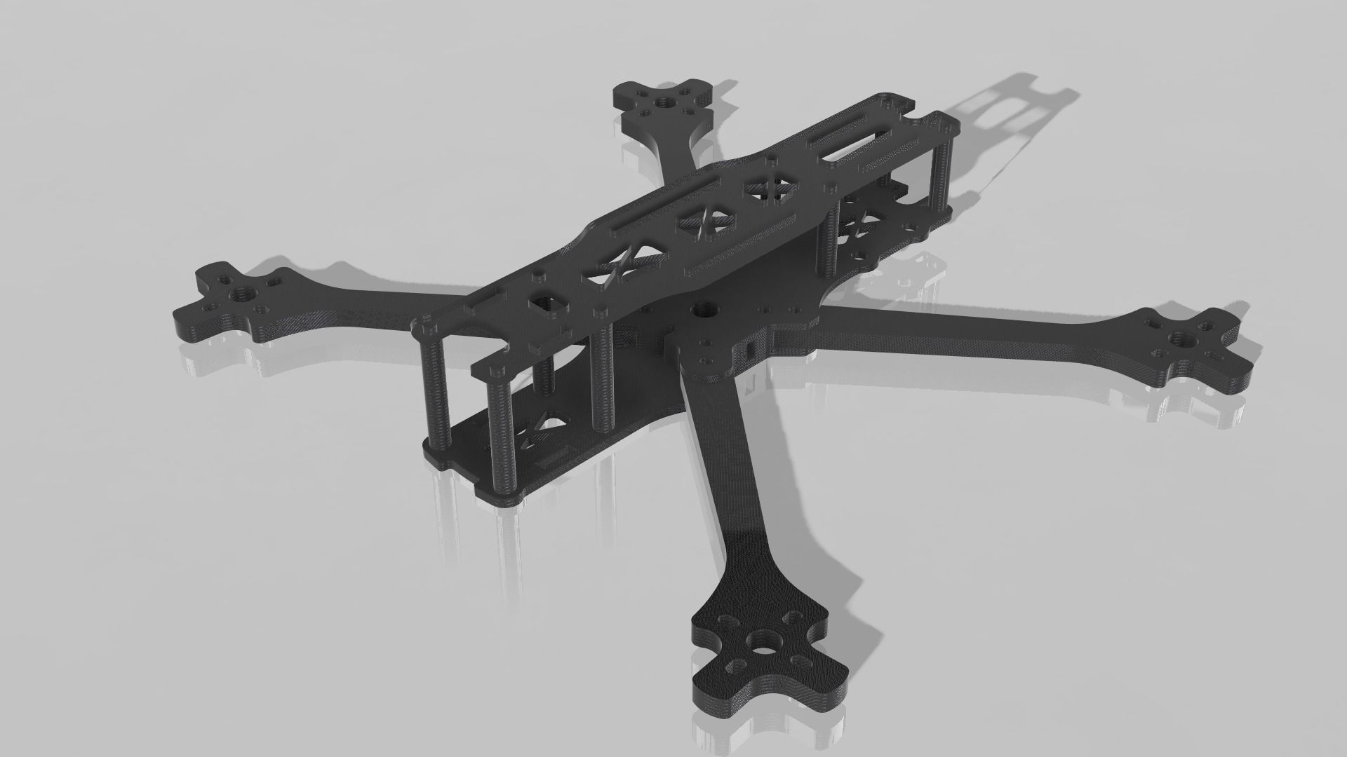 Racing FPV Drone Frame 2 3D Printable 3D print model_8