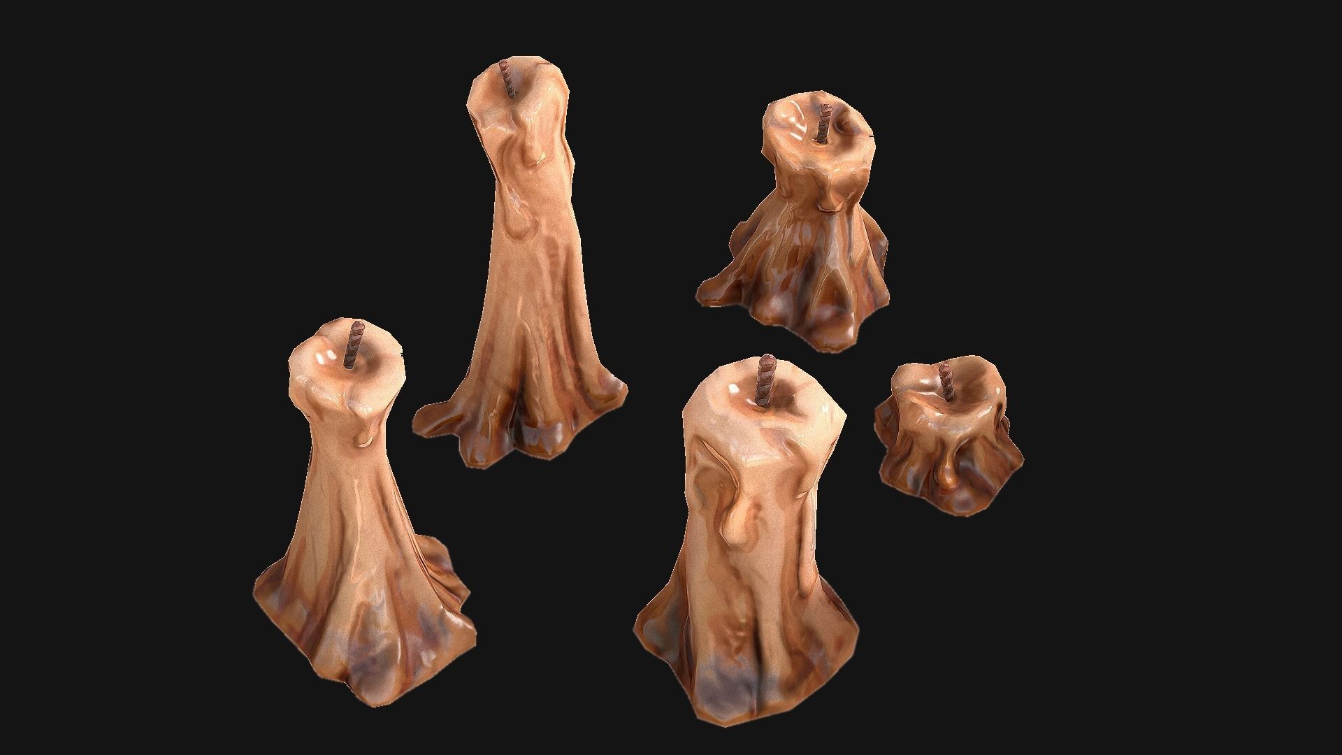 Medieval Prison Lighting Set Low-poly 3D model_31