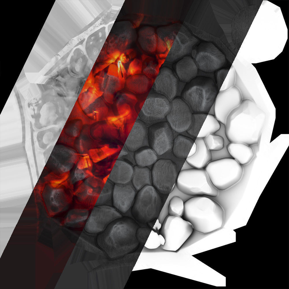 Medieval Prison Lighting Set Low-poly 3D model_37