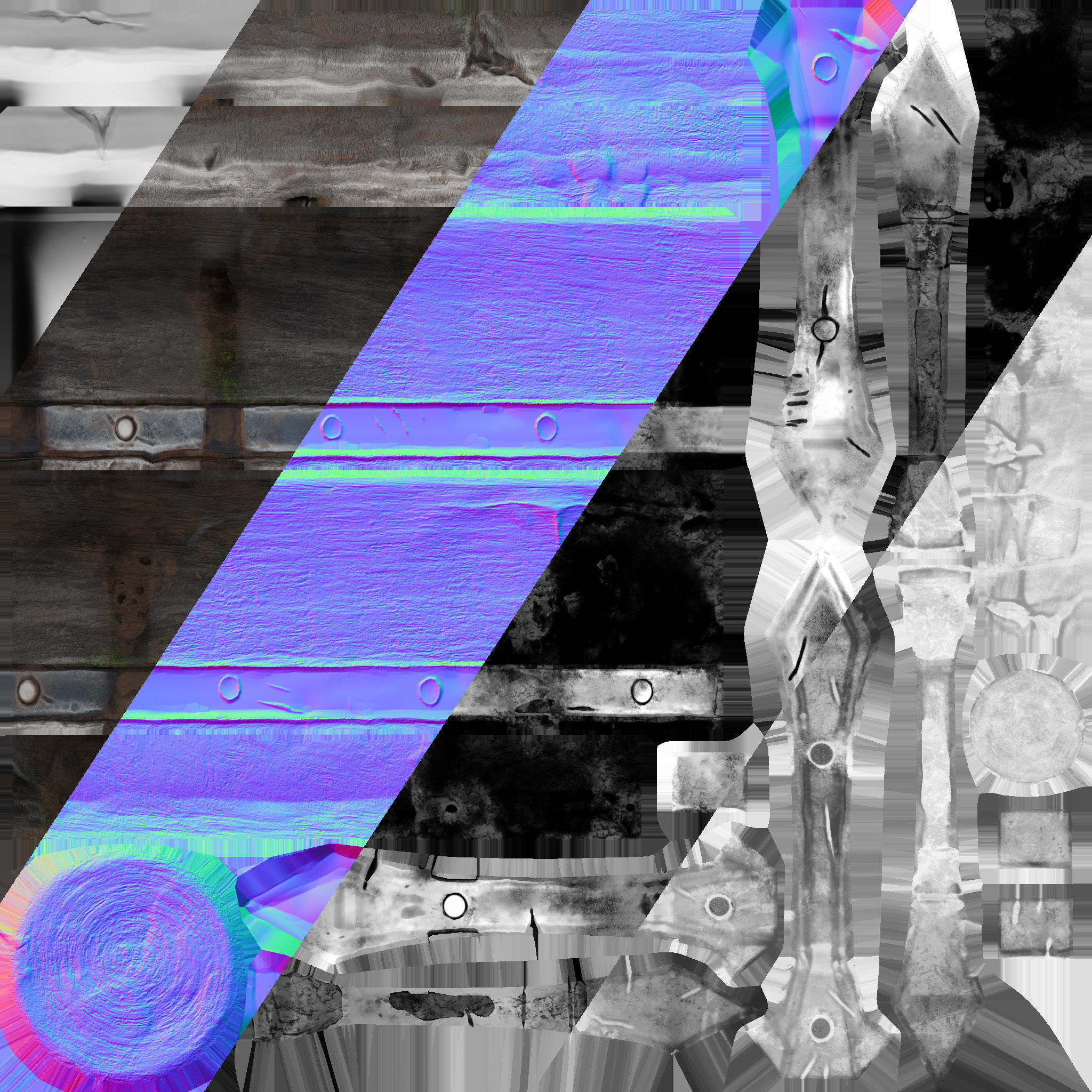 Medieval Prison Lighting Set Low-poly 3D model_38