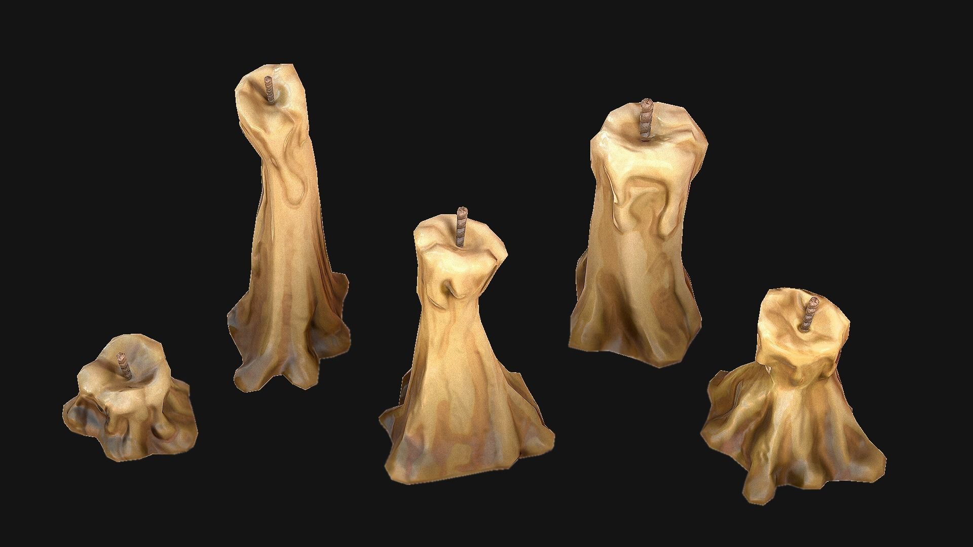 Medieval Prison Lighting Set Low-poly 3D model_27