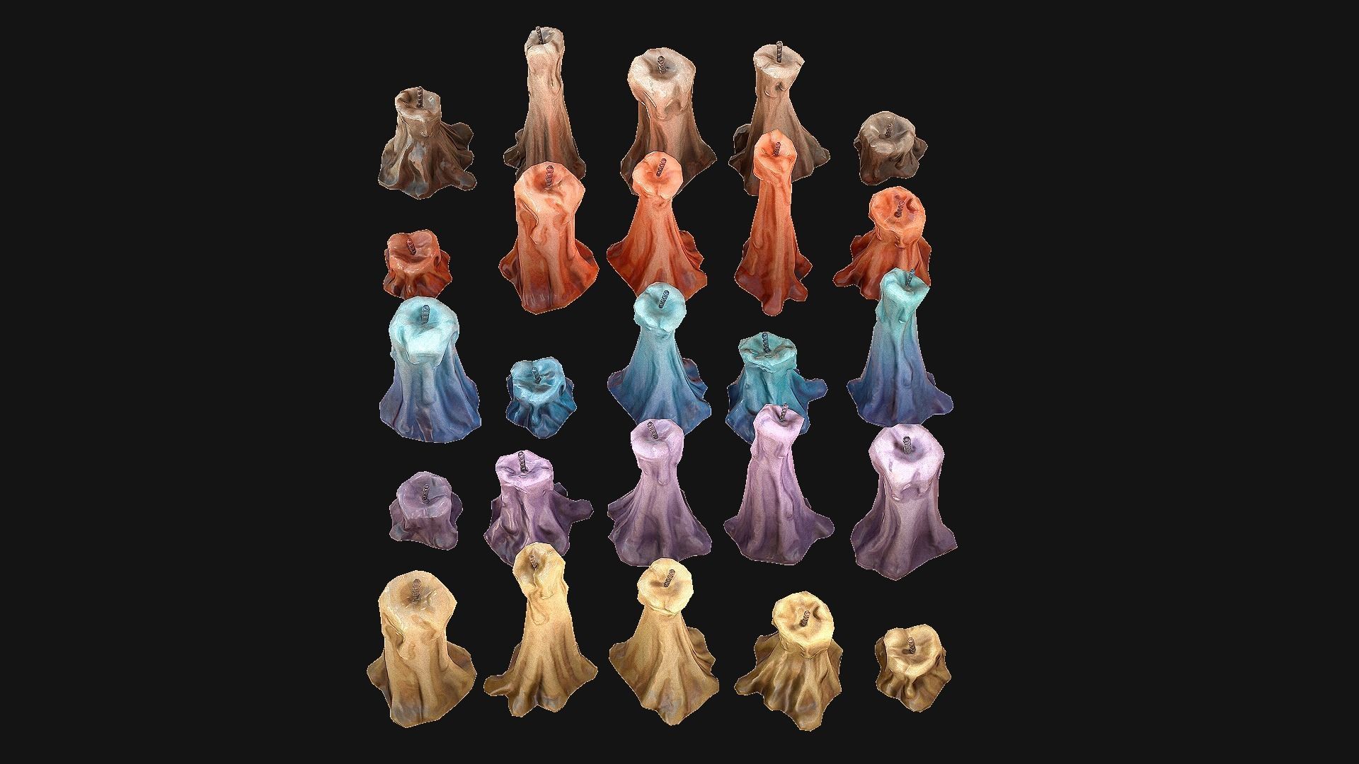 Medieval Prison Lighting Set Low-poly 3D model_25