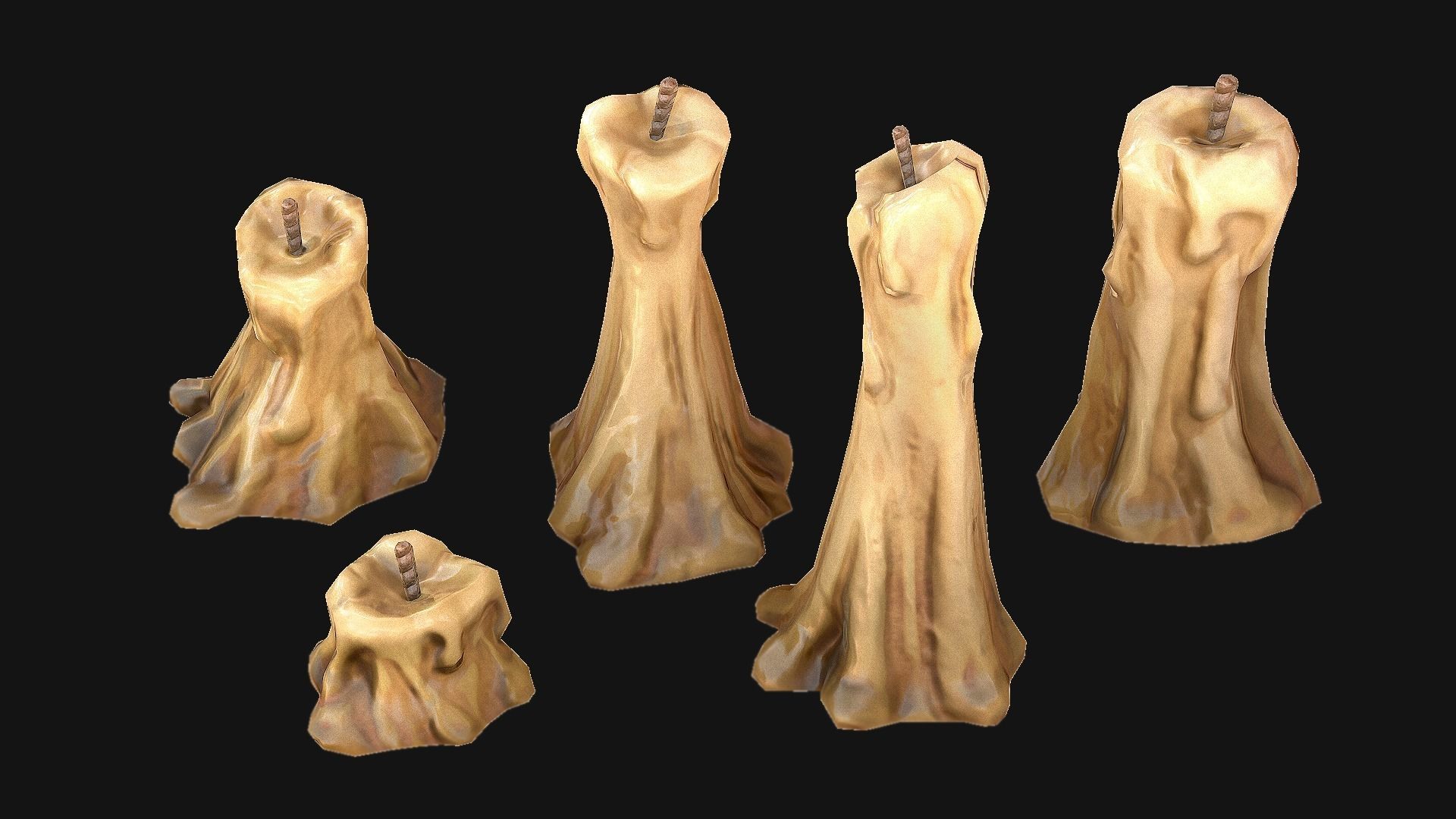 Medieval Prison Lighting Set Low-poly 3D model_26