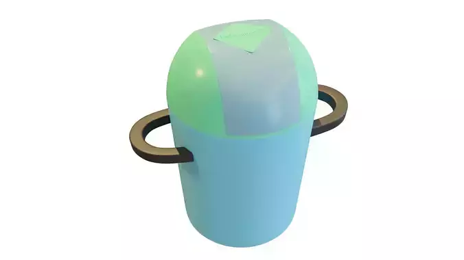 A Cleanly Modeled 3D Dustbin Model Free 3D model