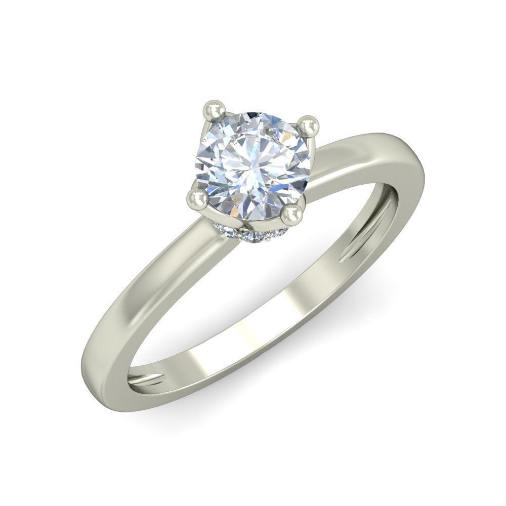 Diamond Engagement  ring 50 cad files  part 01 3D print model_29