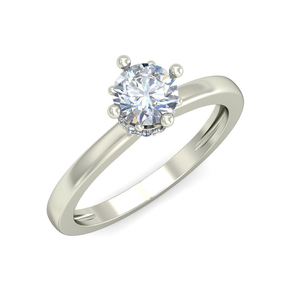 Diamond Engagement  ring 50 cad files  part 01 3D print model_27