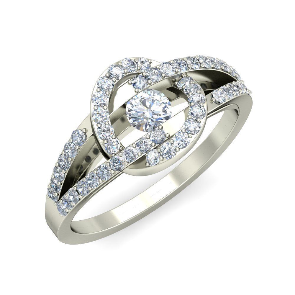 Diamond Engagement  ring 50 cad files   part 02 3D print model_18