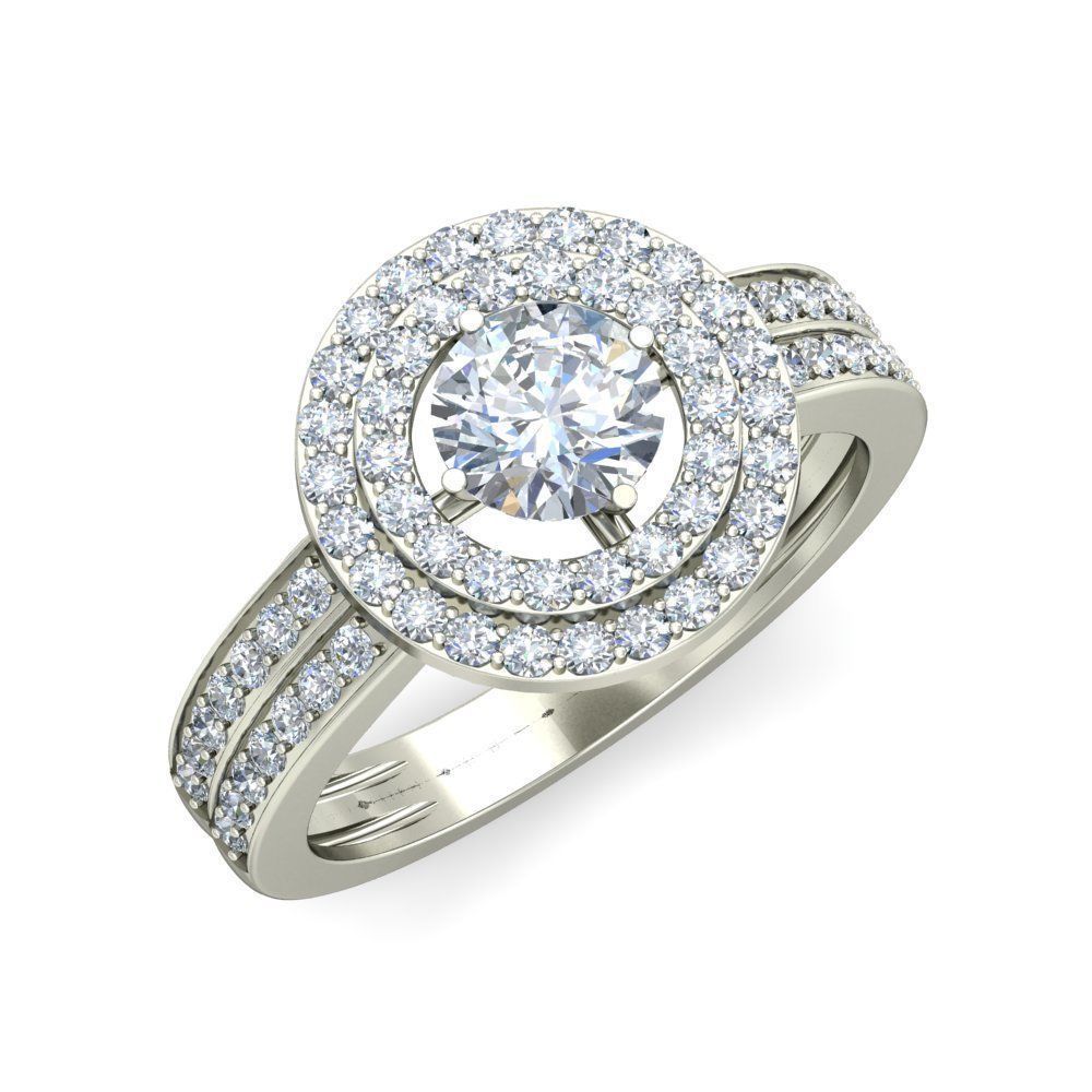 Diamond Engagement  ring 50 cad files   part 02 3D print model_44