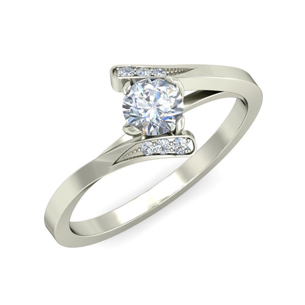 Diamond Engagement  ring 50 cad files   part 02 3D print model_46