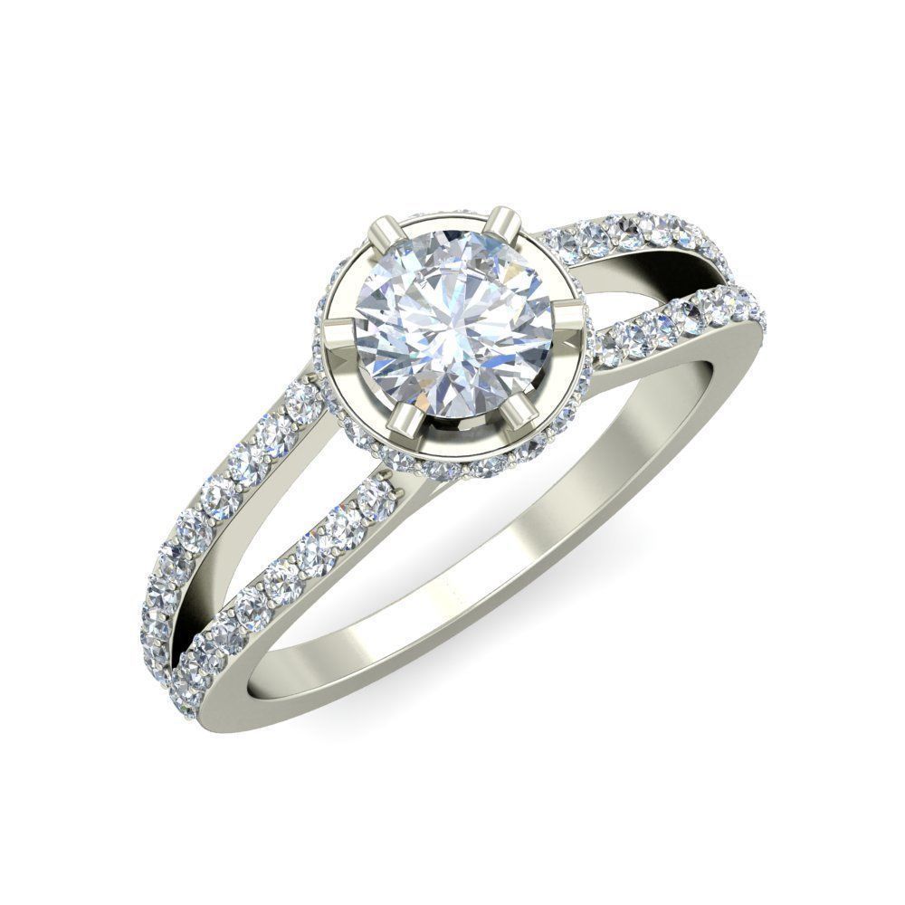 Diamond Engagement  ring 50 cad files   part 02 3D print model_39