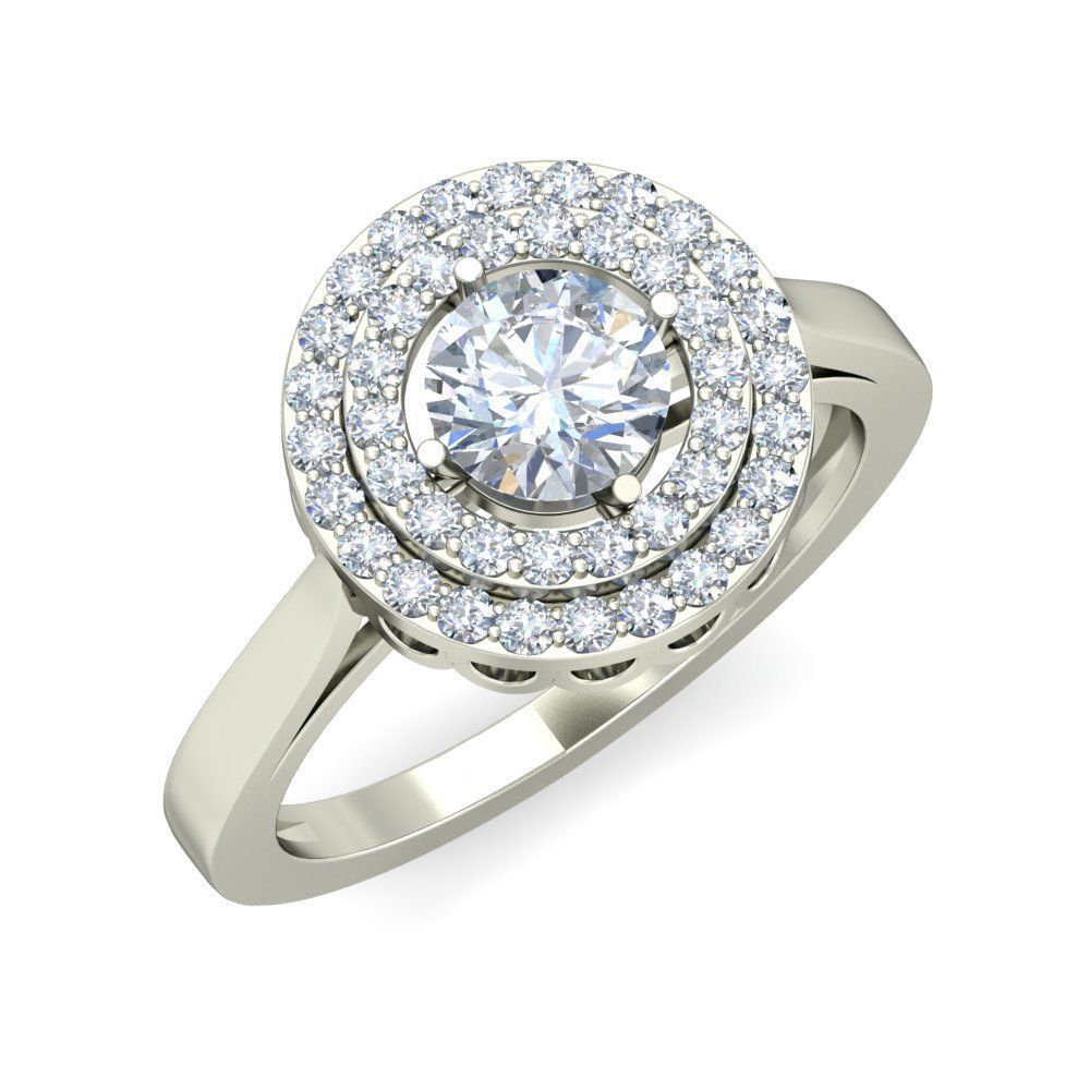 Diamond Engagement  ring 50 cad files   part 02 3D print model_41