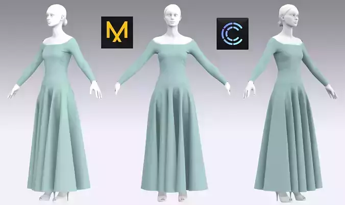 Dress Outfits MD CLO 3D ZPRJ ZPAC project files