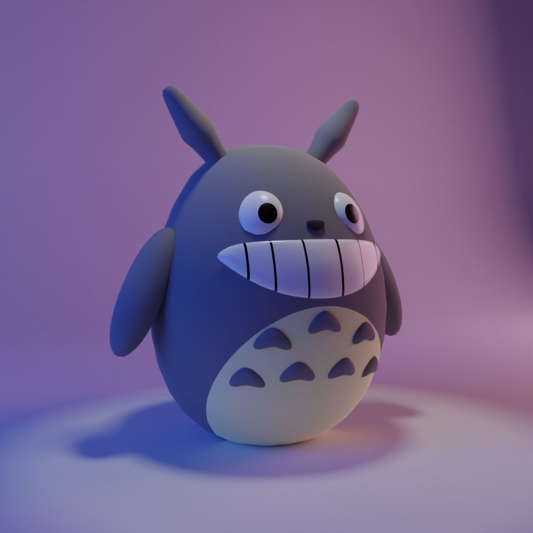 Simple Totoro Free low-poly 3D model_1