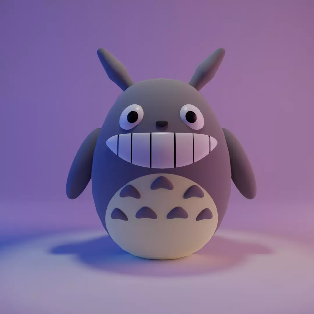 Simple Totoro Free low-poly 3D model_0