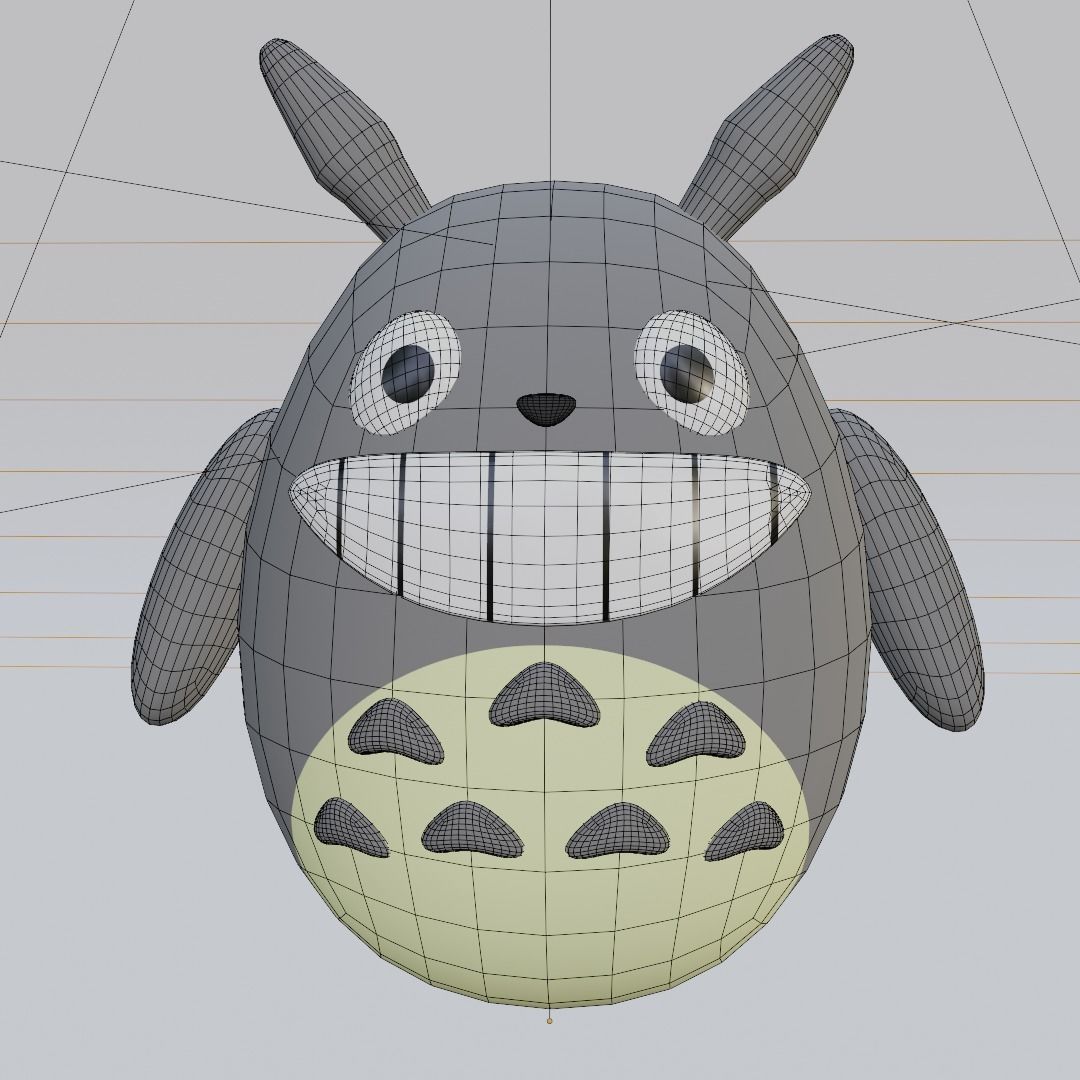Simple Totoro Free low-poly 3D model_4