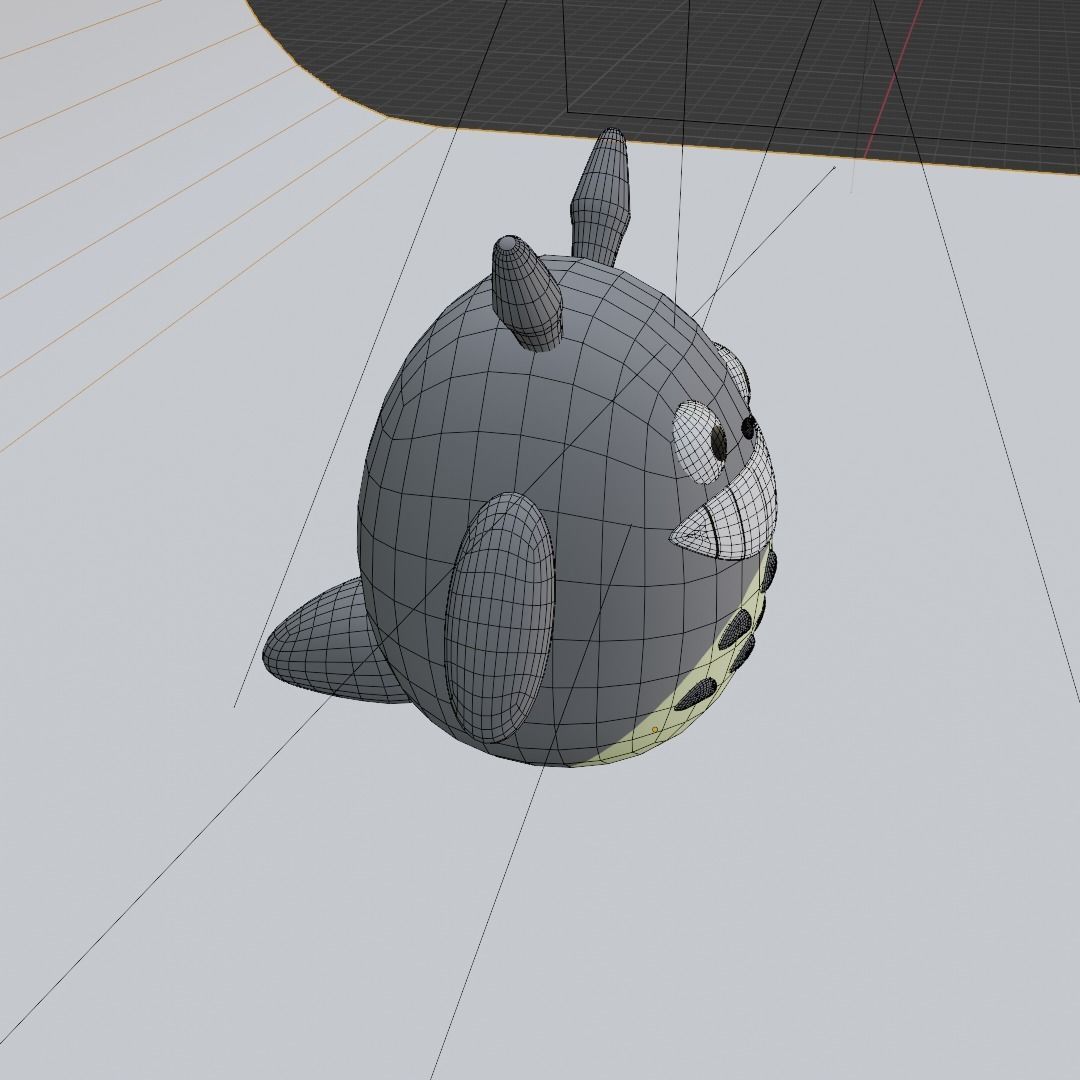 Simple Totoro Free low-poly 3D model_5