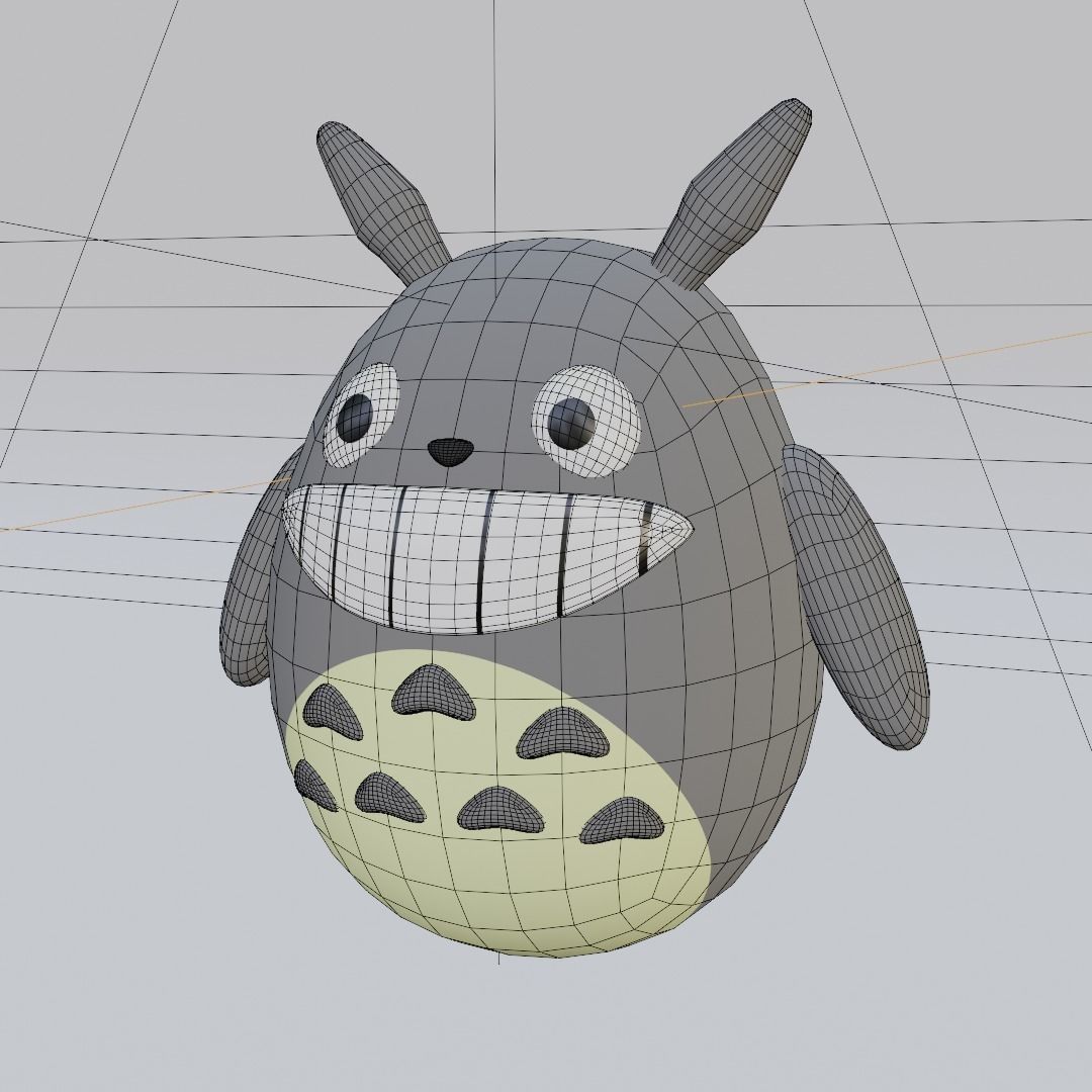 Simple Totoro Free low-poly 3D model_3