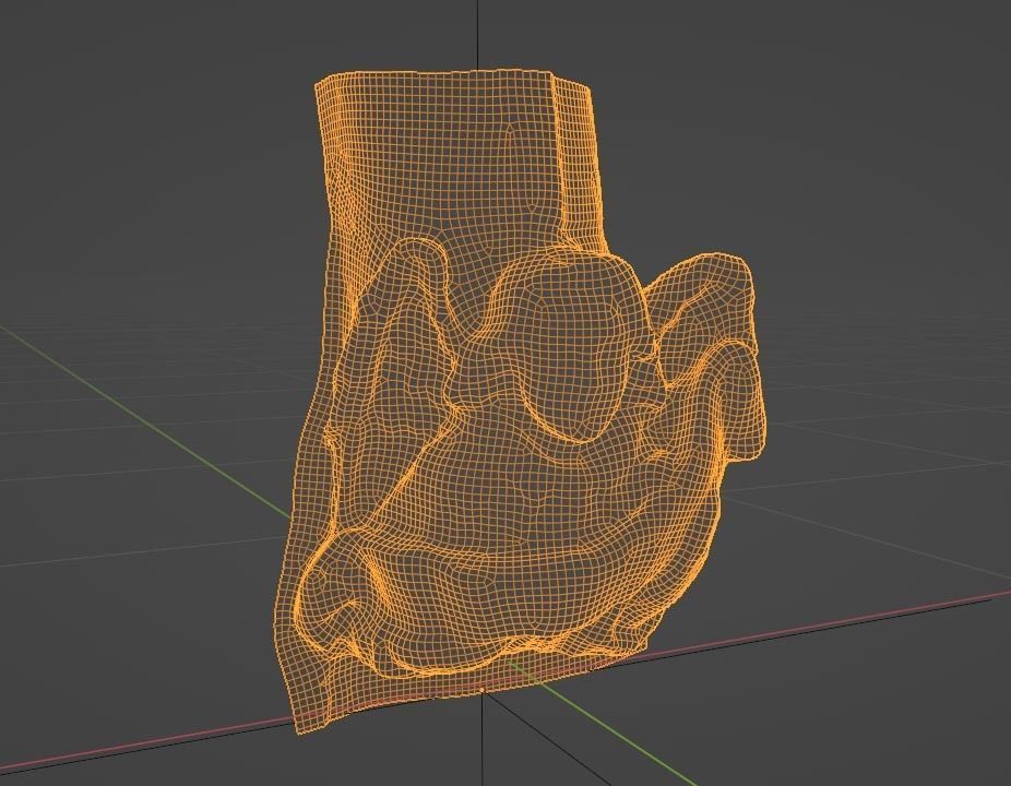 Stone Angel Statue - Church Doorway Ornament Photo-Scan Low-poly 3D model_4