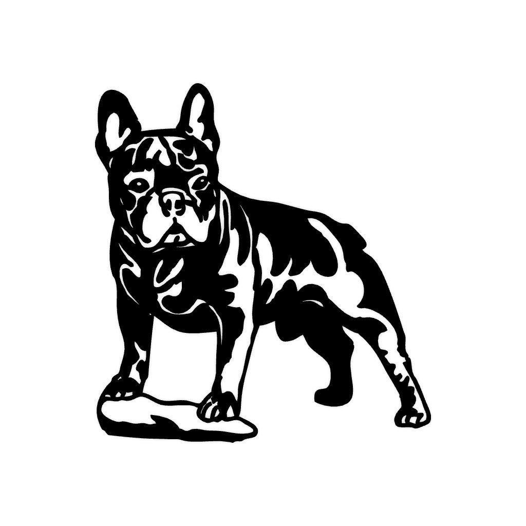 Bulldog Wall Decoration  3D print model_1