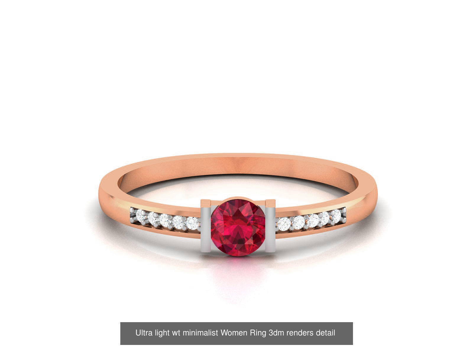 75 Ruby Diamond diamond ring 3dm renders details 3D Model Collection_41