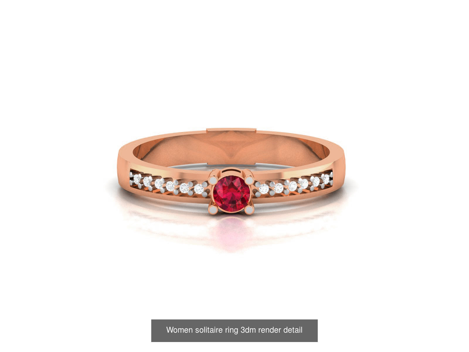 75 Ruby Diamond diamond ring 3dm renders details 3D Model Collection_24