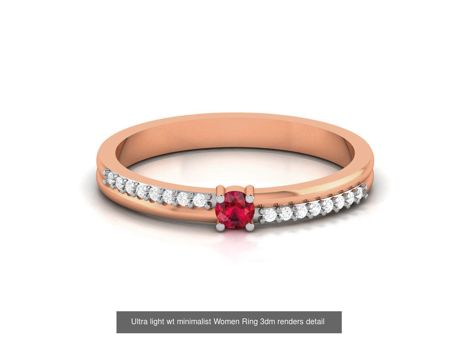 75 Ruby Diamond diamond ring 3dm renders details 3D Model Collection_59