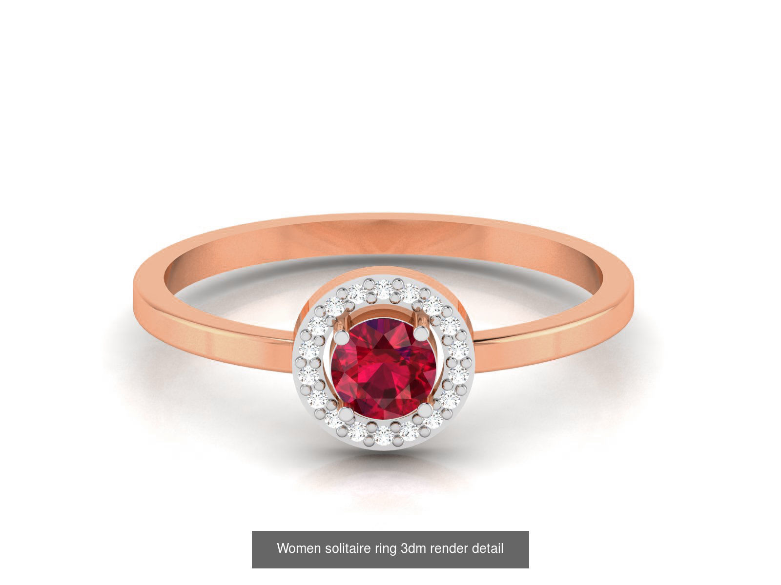 75 Ruby Diamond diamond ring 3dm renders details 3D Model Collection_58